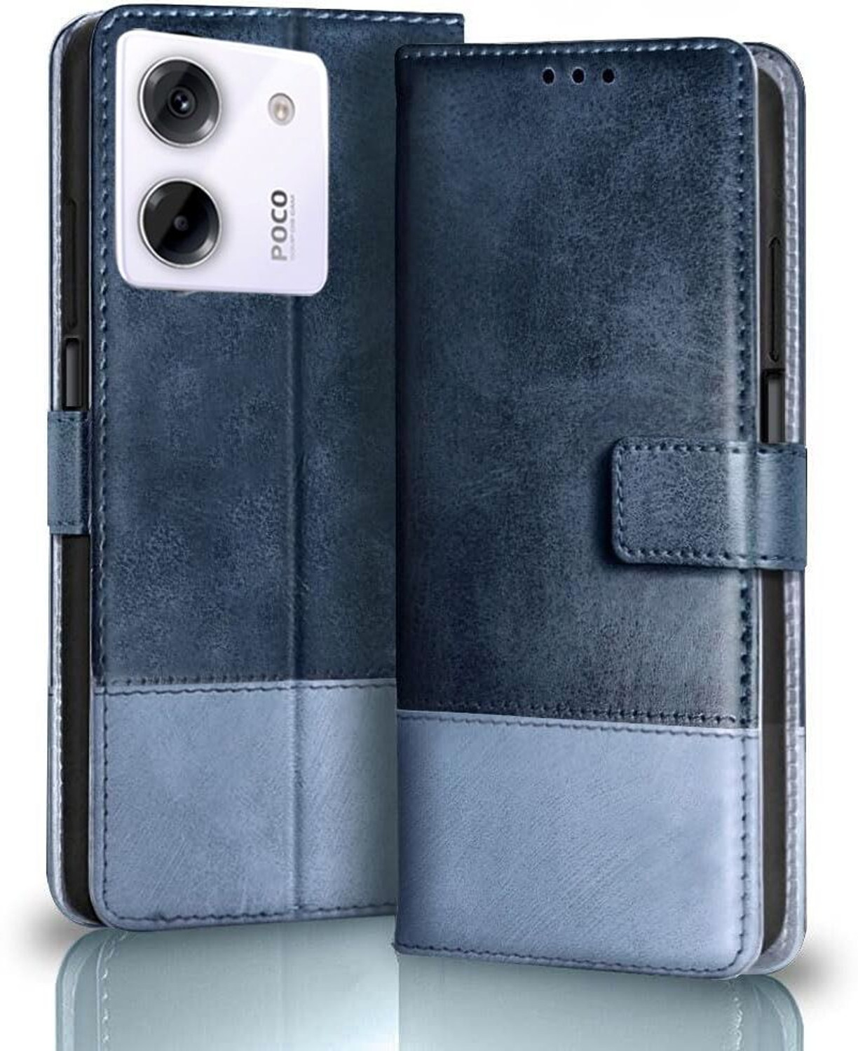 Image of HLOFLY Flip Cover for POCO M7 Pro 5G (Brown, Card Holder, Artificial Leather, Pack of: 1)