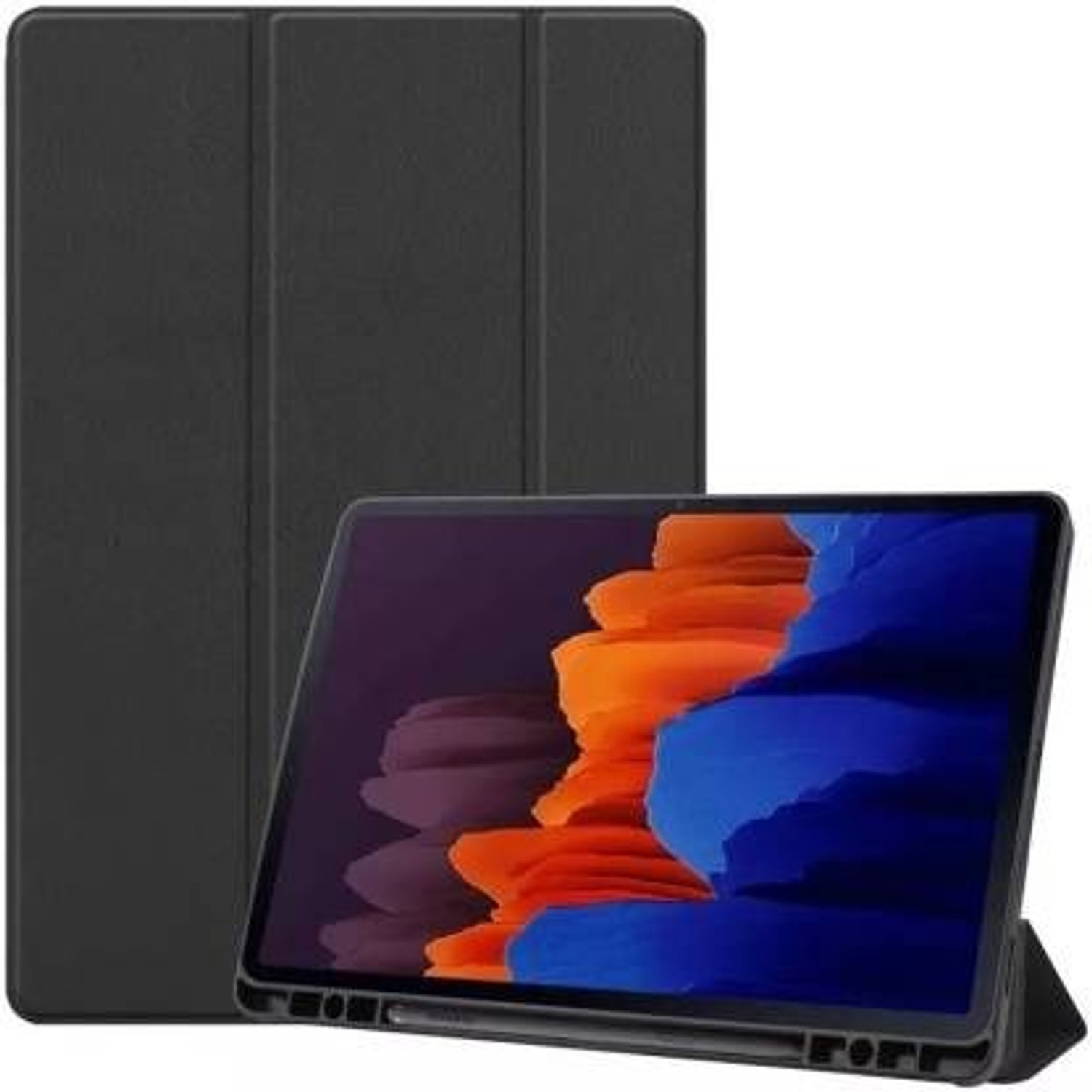 Image of COVERHUB Flip Cover for Oppo Pad Air 10.36 inch (Stylus Holder) (Black, Shock Proof, Rubber, Pack of: 1)
