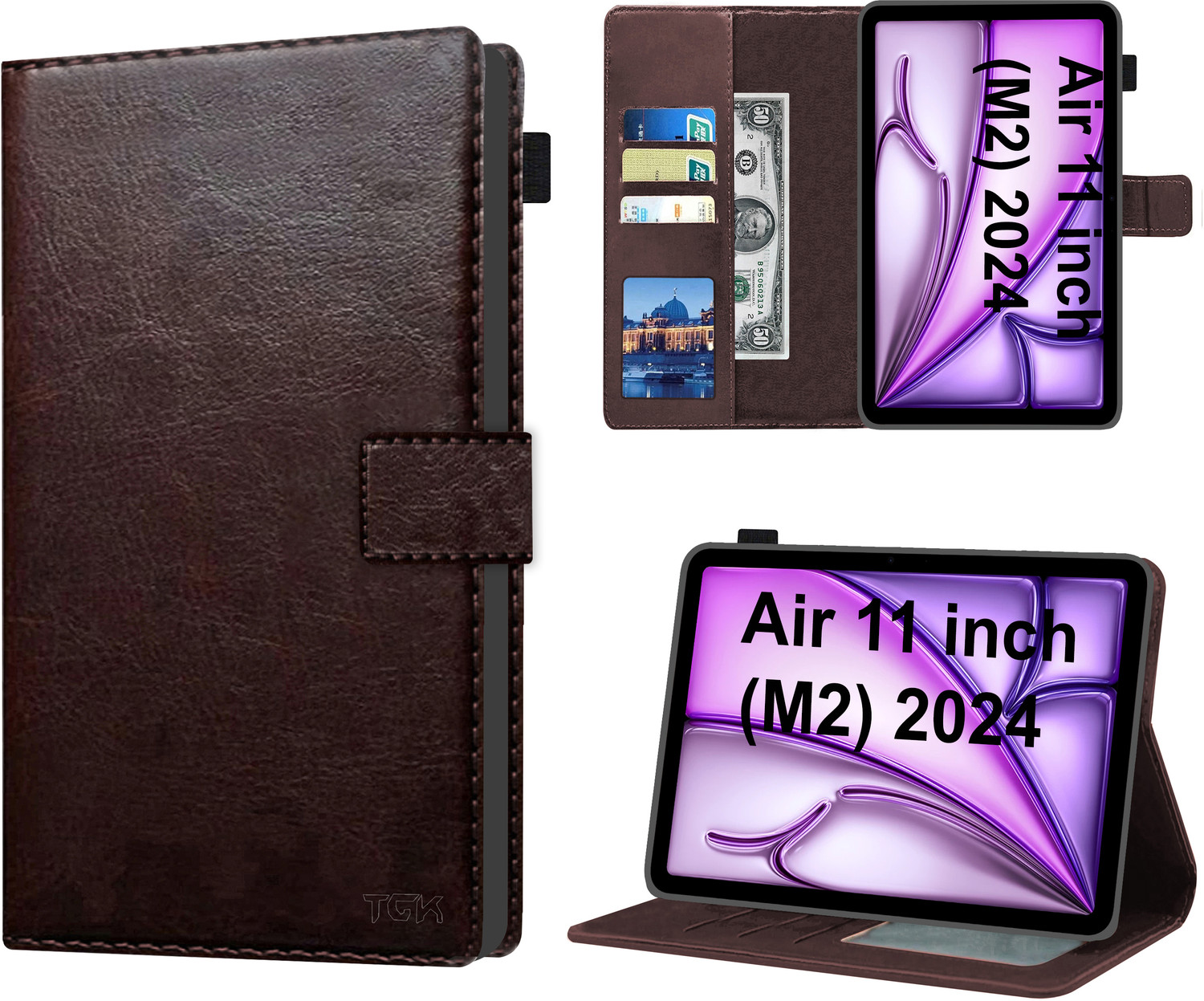 Image of COVERHEAD Flip Cover for Back Cover for Apple Ipad 10.2 Tab (Brown, Dual Protection, Pack of: 1) (Brown, Camera Bump Protector, Pack of: 1)