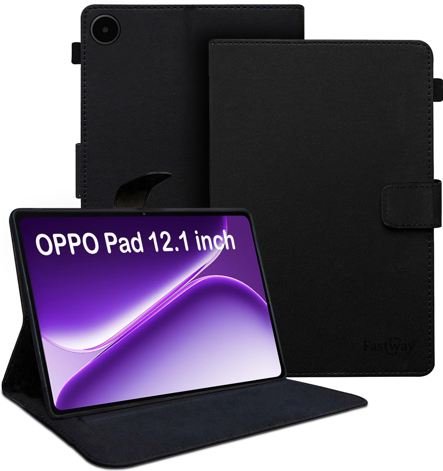 Image of COVERHUB Flip Cover for Oppo Pad Air 10.36 inch (Stylus Holder) (Black, Shock Proof, Rubber, Pack of: 1)