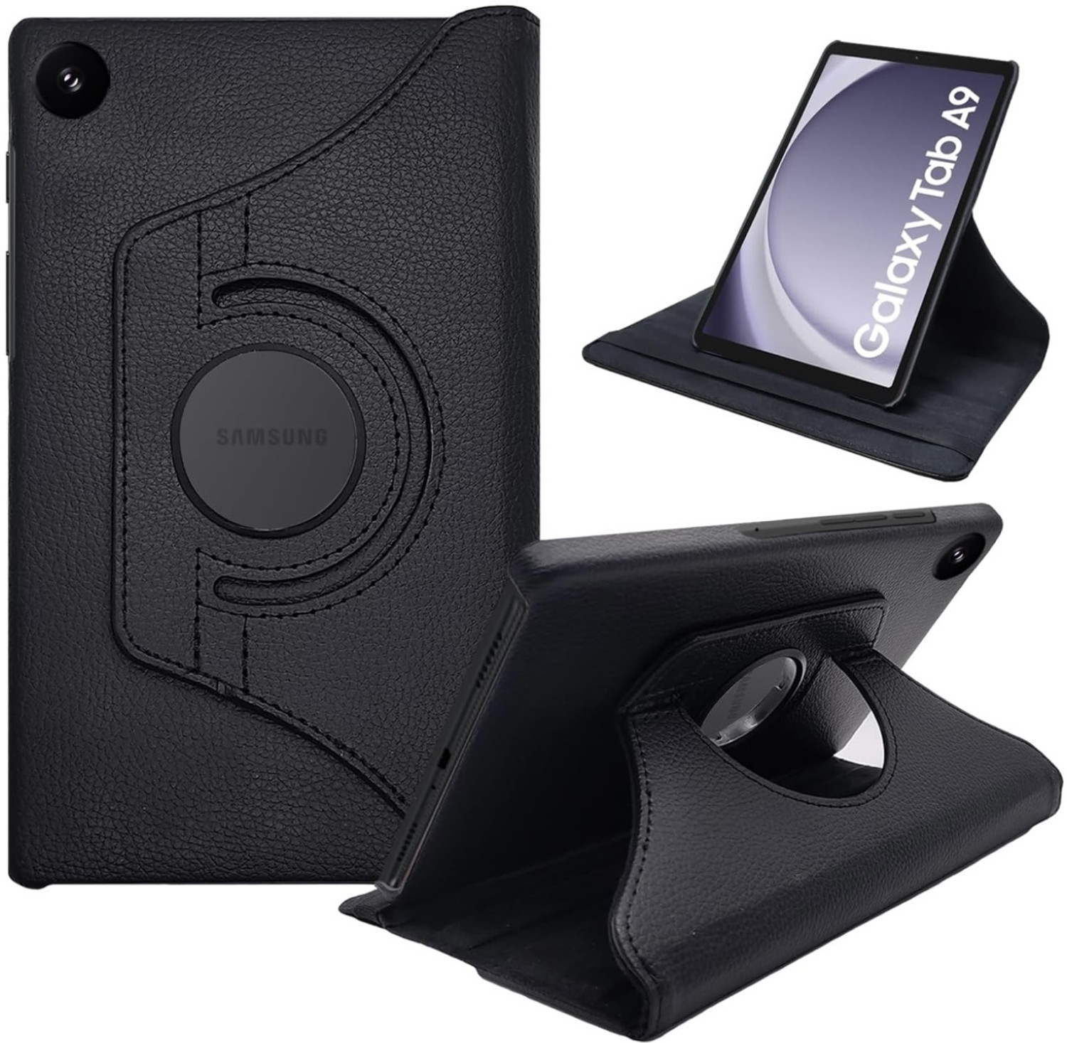 Mersal Flip Cover for Samsung Galaxy Tab A9 8.7 inch Black - Image 6