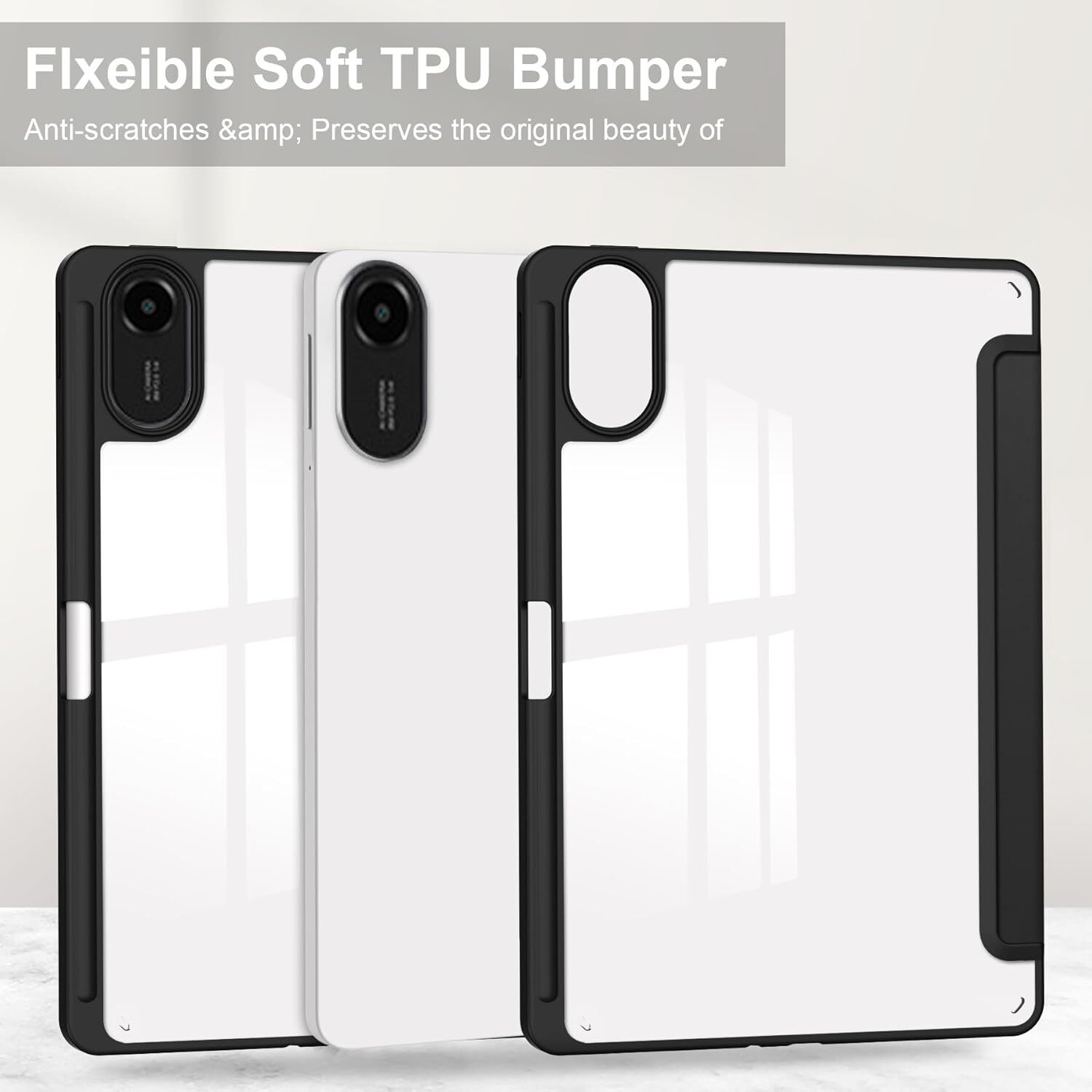 Image of AGEIS Flip Cover for Xiaomi Redmi Pad 2 11 inches (Stylus Holder) (Black, Shock Proof, Rubber, Artificial Leather, Pack of: 1)