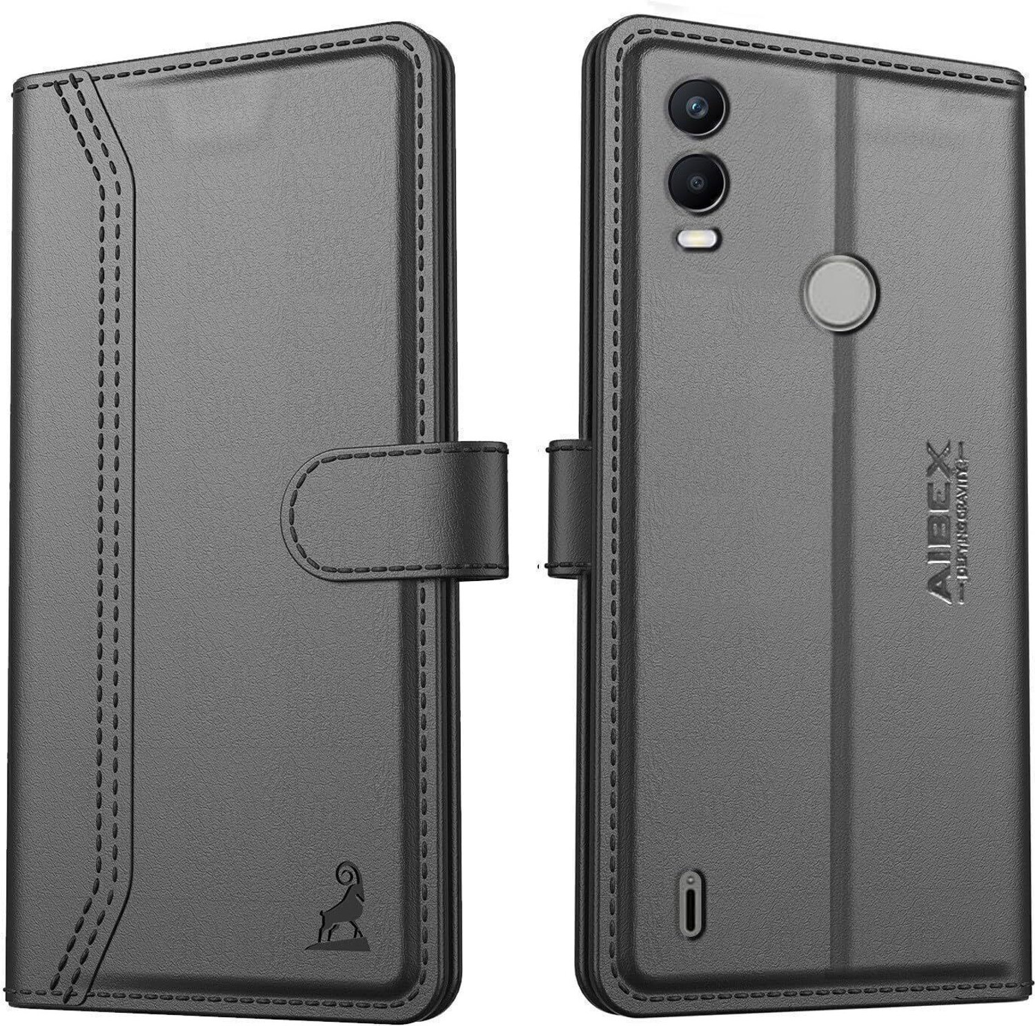 AIBEX Flip Cover for Nokia C21 Plus|Premium Leather Finish|Magnetic Closure|Kickstand Feature - AIBEX : Flipkart.com