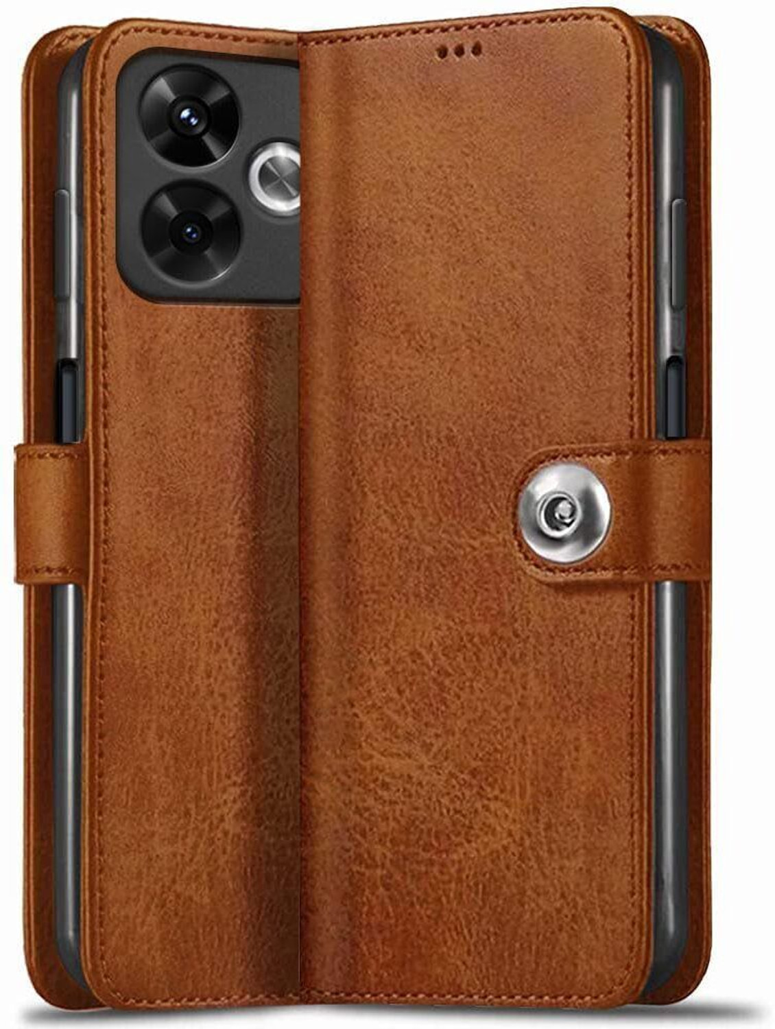 Chaseit Flip Cover for Redmi 13 5G Brown - Image 6