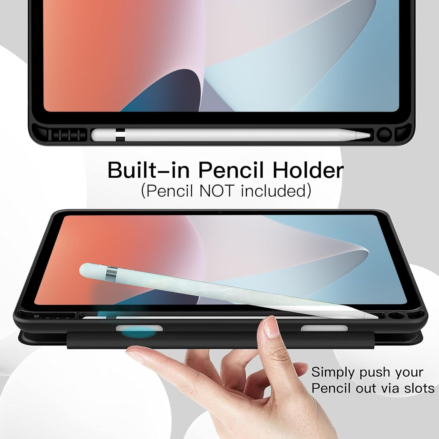 Image of COVERHUB Flip Cover for Oppo Pad Air 10.36 inch (Stylus Holder) (Black, Shock Proof, Rubber, Pack of: 1)