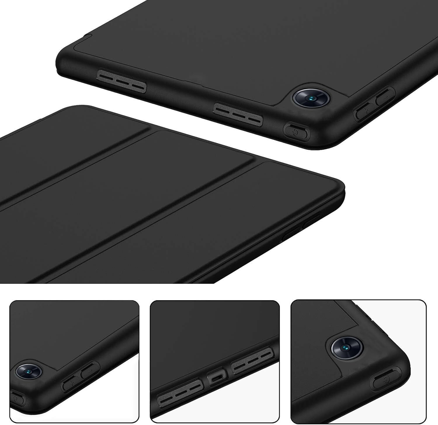 Image of COVERHUB Flip Cover for Oppo Pad Air 10.36 inch (Stylus Holder) (Black, Shock Proof, Rubber, Pack of: 1)