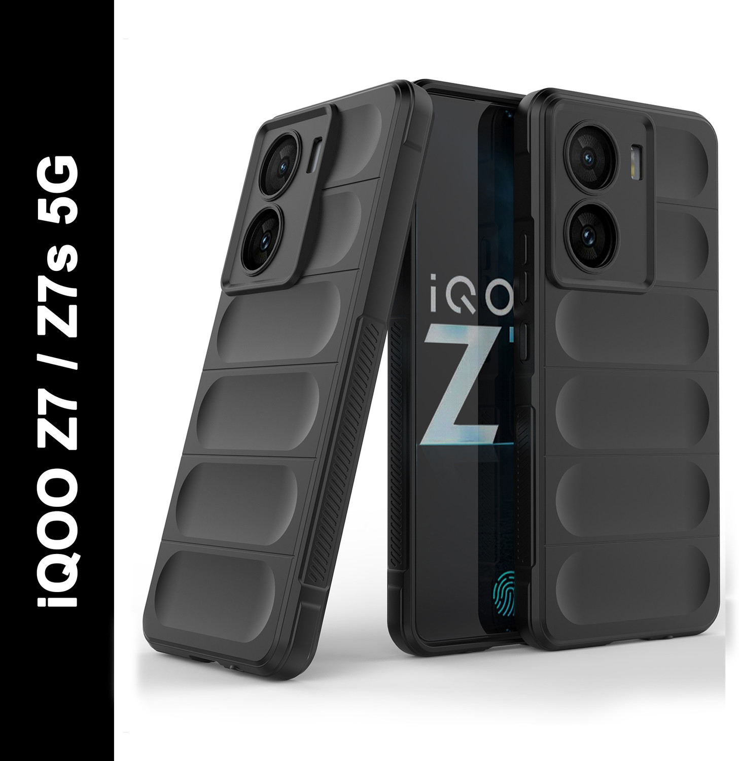 Image of Qyist Back Cover for IQOO Z7S 5G |Vegan PU Leather |Deer Case| Camera Lens Protection (Brown, Shock Proof, Artificial Leather, Polycarbonate, Pack of: 1)