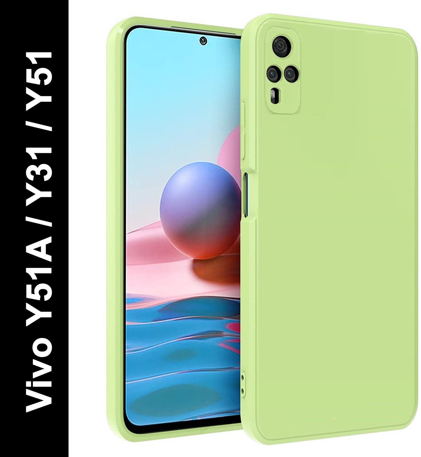 Image of AmericHome Back Cover for Vivo Y51 2020, Vivo Y31 (2021), Vivo Y51A, Vivo Y51s (Black, Dual Protection, Pack of: 1)