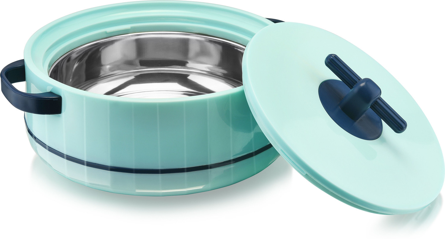 Image of Lehza Gift Set Pack Hot-Pot Insulated Casserole Food Warmer Stainless Steel with Plastic Cover & Bottom | Hot-Pot Insulated Casserole Food Warmer | Gift Set Chapati box Hot-pot Insulated Casserole Thermoware Casserole Cook and Serve Serve Casserole (2500 ml)