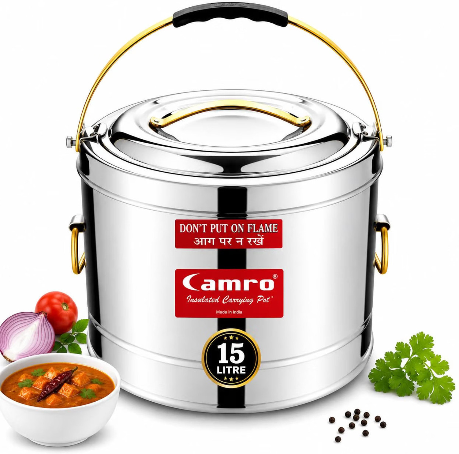 Image of Home-pro Hot Case Stainless Steel 2.5 L Insulated Casserole Elegant & Durable Container Serve Casserole (2500 ml)
