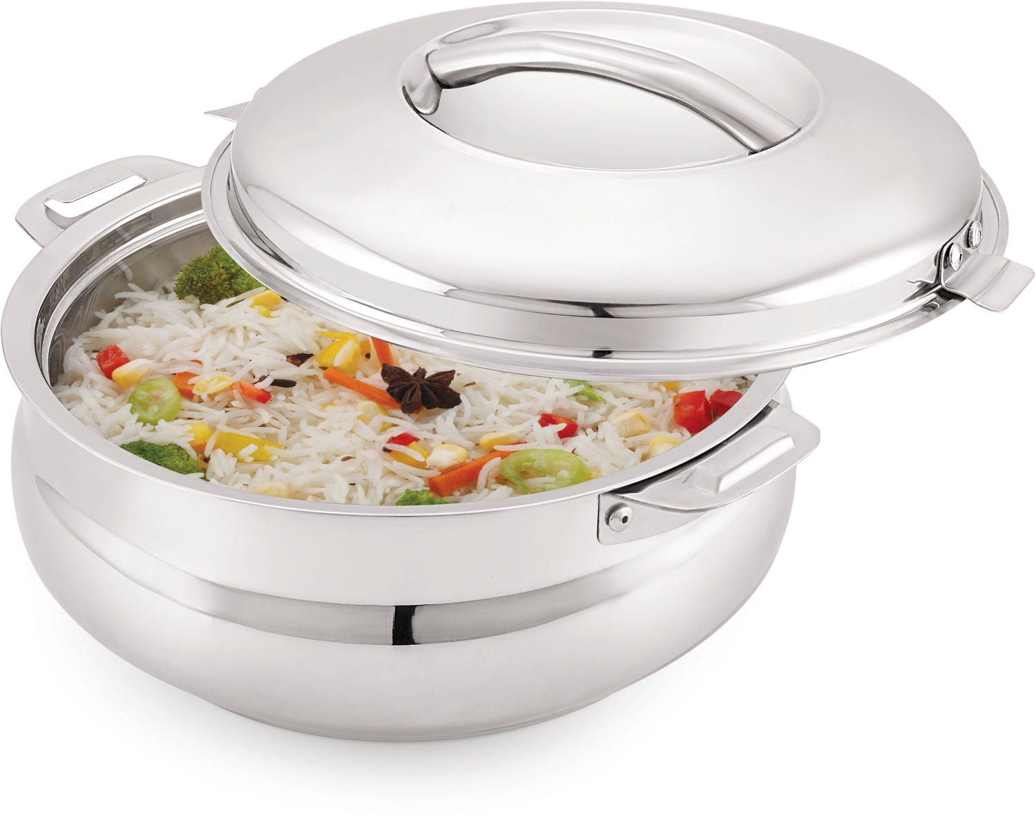 Image of Dhara Stainless Steel Handi Casserole 4000ML Serve Casserole (3000 ml)