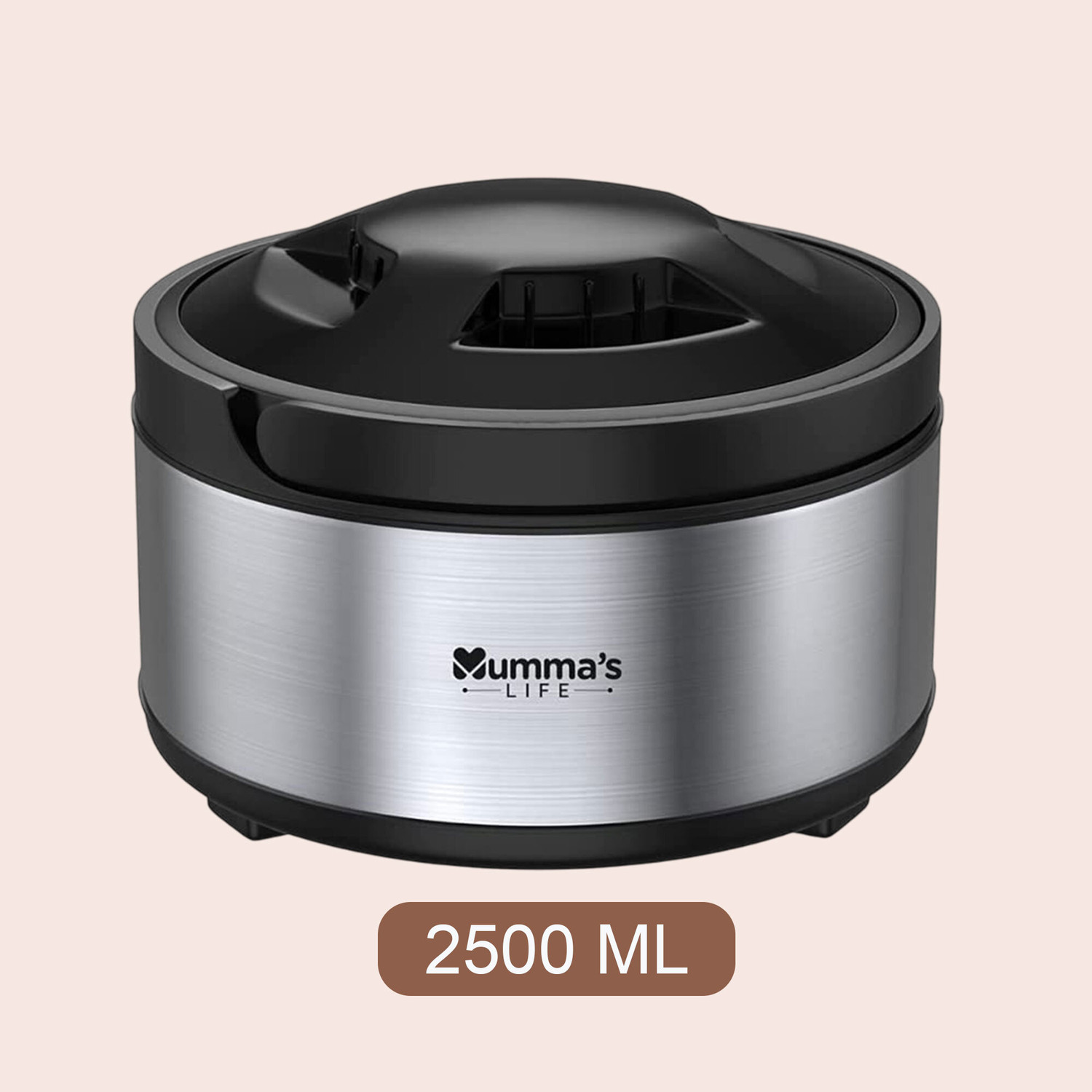 Image of MiniMemo Stainless Steel Double Wall Insulated Hot Pot for Hot Meal /Chapati /Curry /Roti Thermoware Casserole (2500 ml)