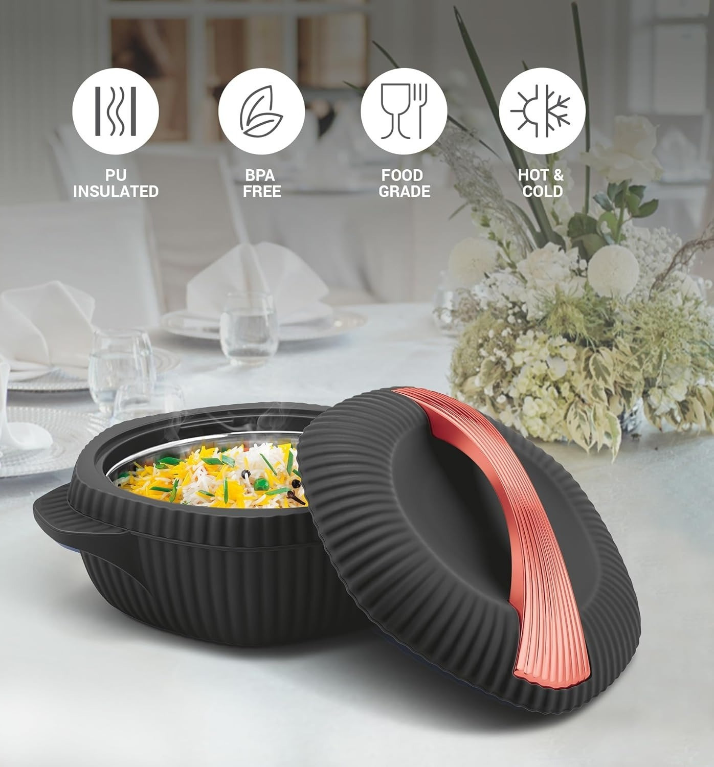 Image of MILTON Oyster 2500 Serve Casserole (2190 ml)