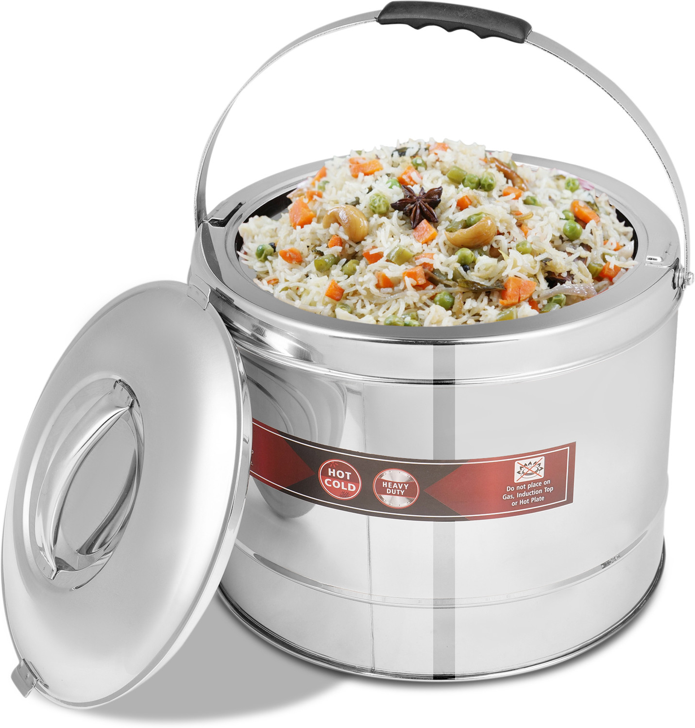 Image of Home-pro Hot Case Stainless Steel 2.5 L Insulated Casserole Elegant & Durable Container Serve Casserole (2500 ml)