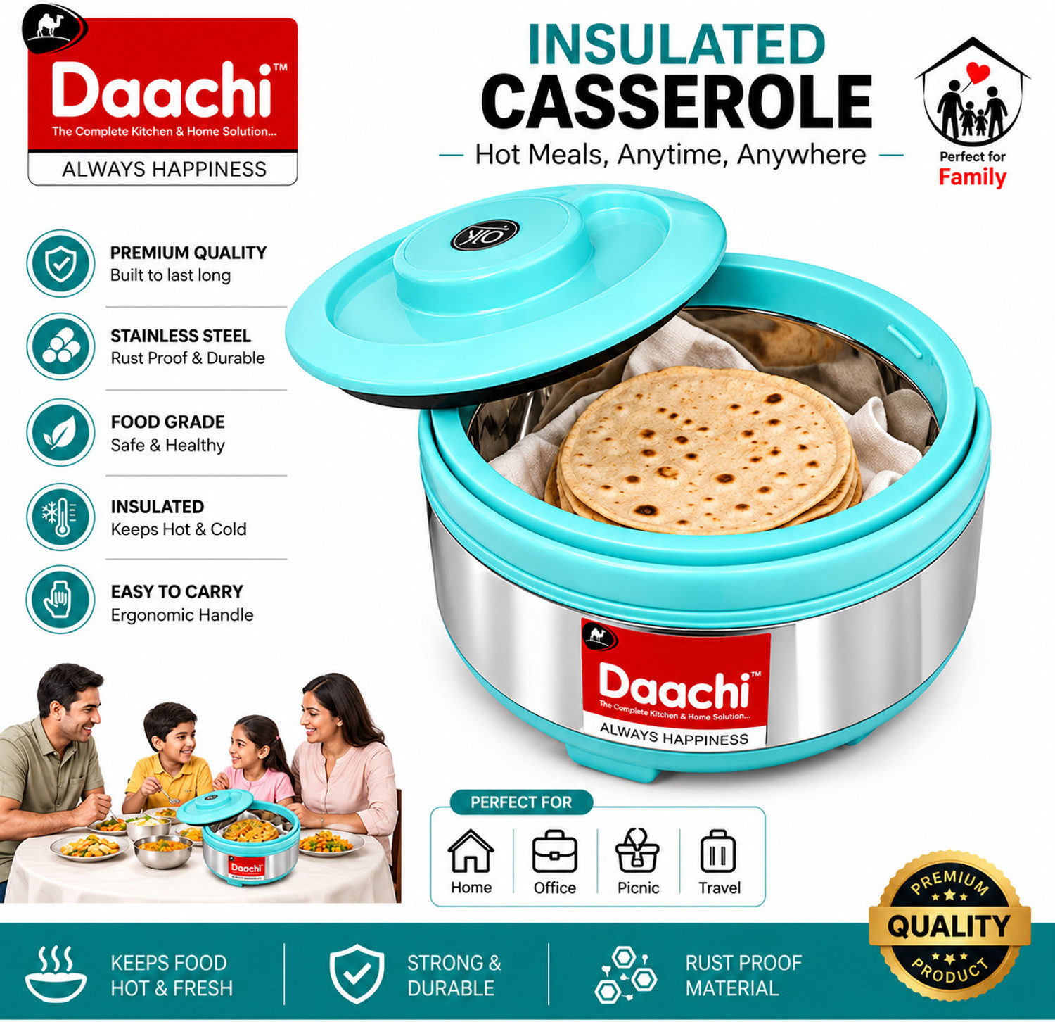 Image of LIMETRO STEEL Serve Casserole (2000 ml)