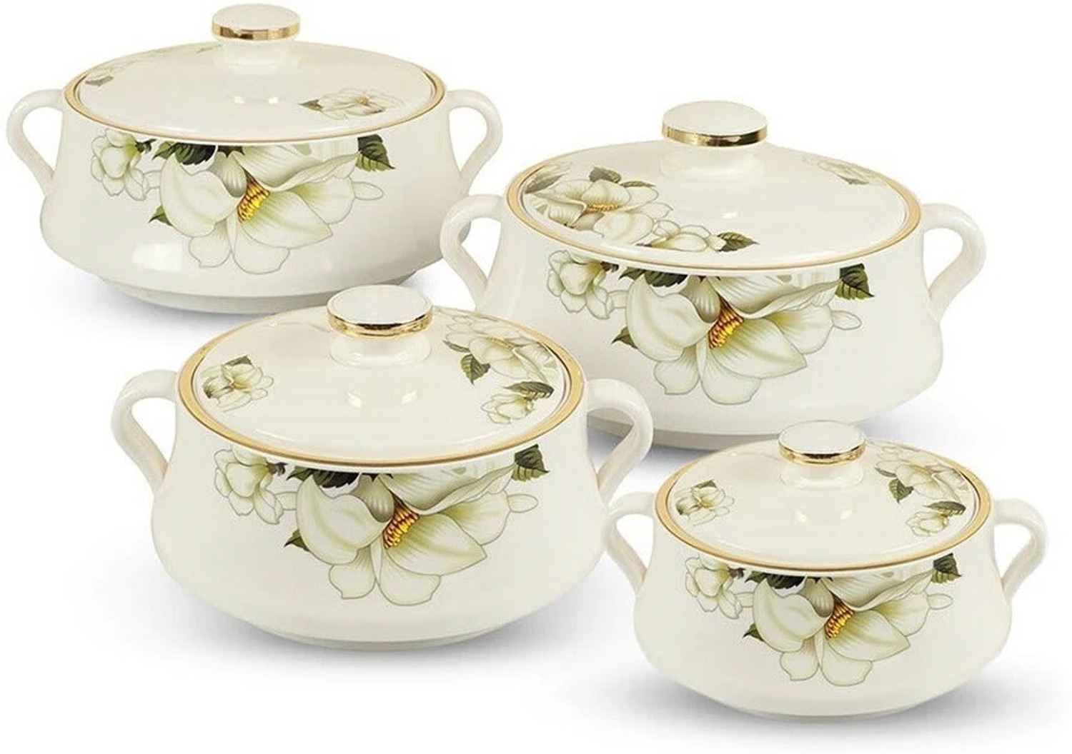 Image of NAYASA Bethany Insluated Casserole| Set Of 3 | Small |Stainless Steel Inner|Food Grade| Pack of 3 Thermoware Casserole Set (500 ml, 1000 ml, 1500 ml)