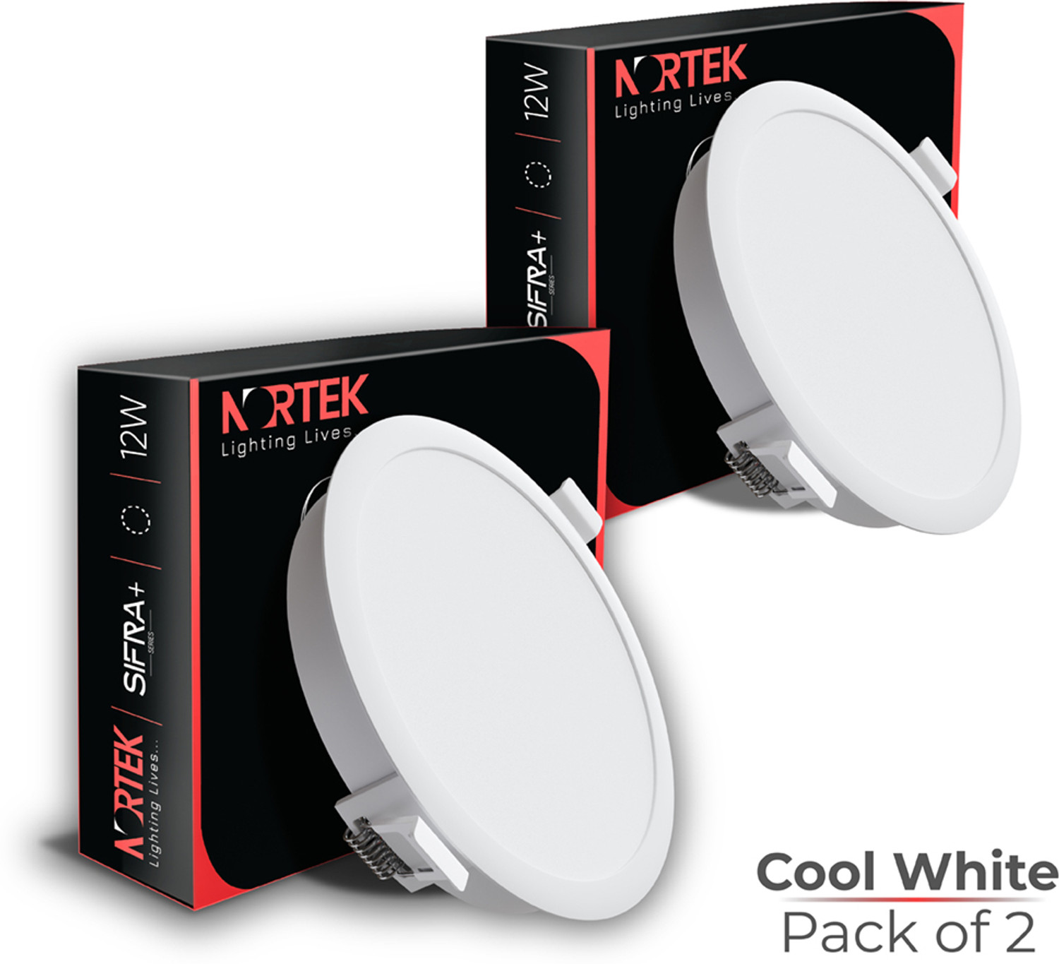 Image of Jaquar Strella Slim 15W Round Recess Down Light - Natural White (Pack of 1) Ceiling Light Ceiling Lamp (White)