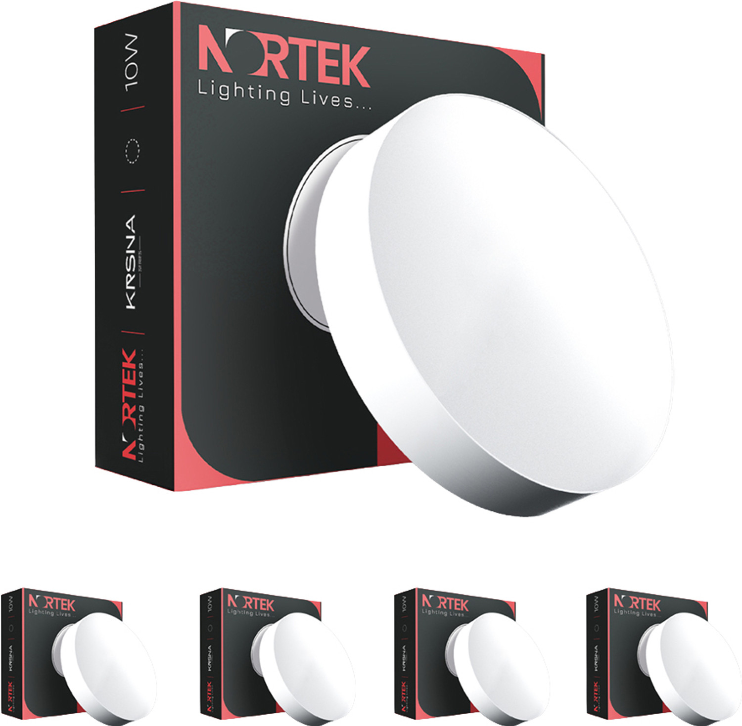 Image of Nortek 5W Small LED Surface lights for Ceiling, Mirror, Temple | Cool White-8PC Surface Ceiling Light Ceiling Lamp (White)