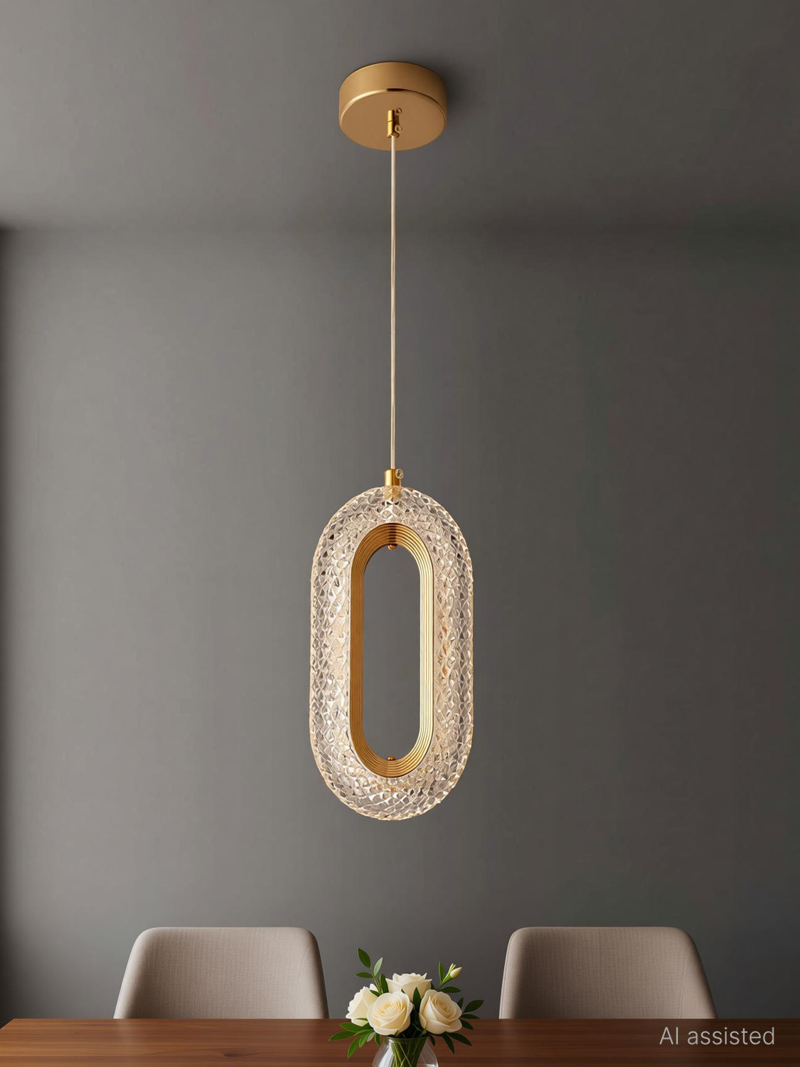 Image of Shri Mahal Antiques Pendant Lamp Ceiling Lamp (Gold)
