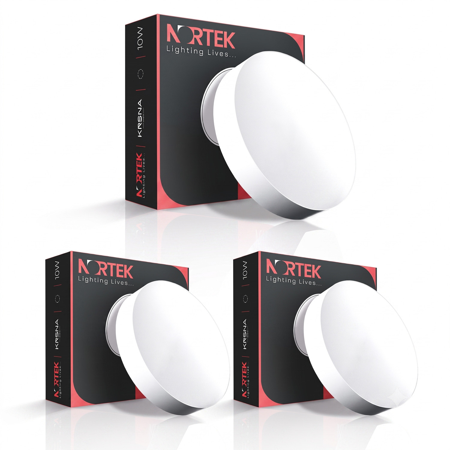 Image of Nortek 5W Small LED Surface lights for Ceiling, Mirror, Temple | Cool White-8PC Surface Ceiling Light Ceiling Lamp (White)