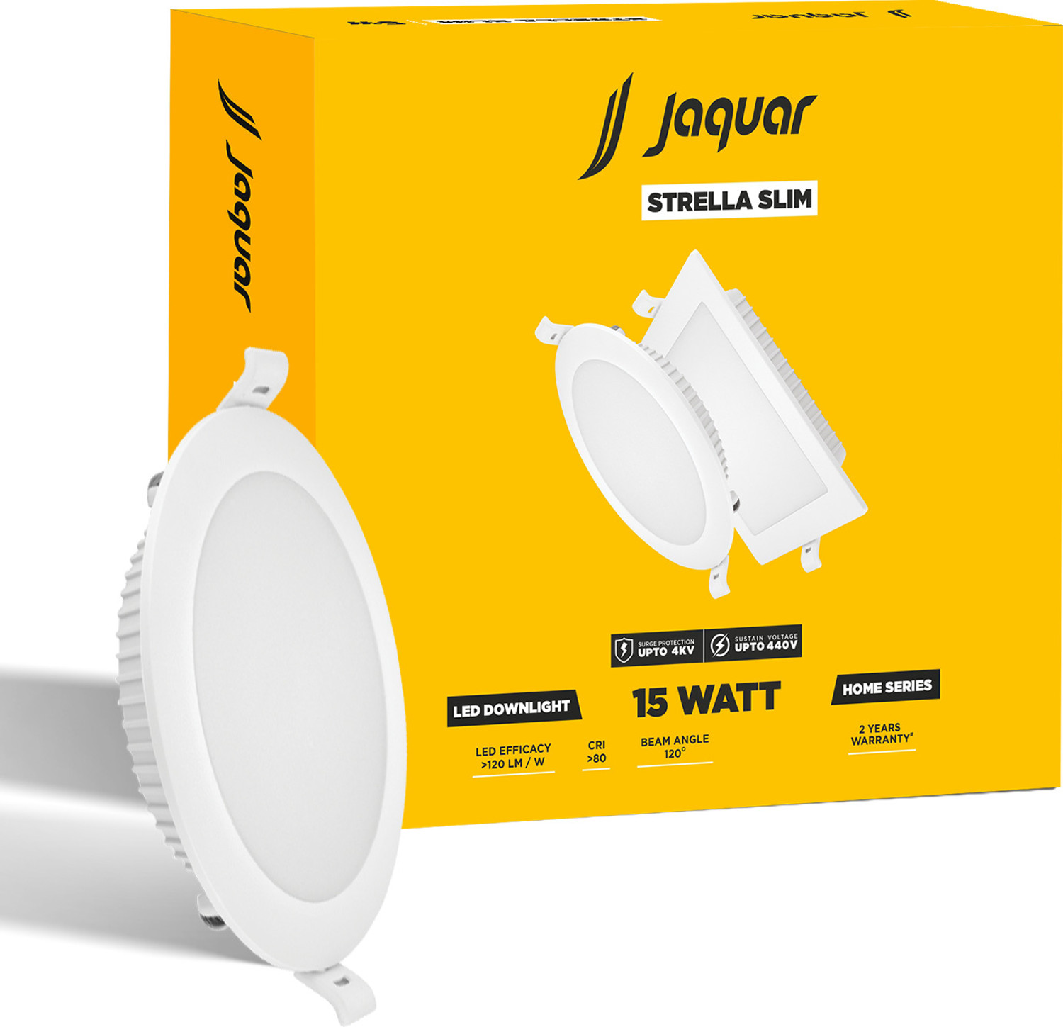 Image of Jaquar Strella Slim 15W Round Recess Down Light - Natural White (Pack of 1) Ceiling Light Ceiling Lamp (White)
