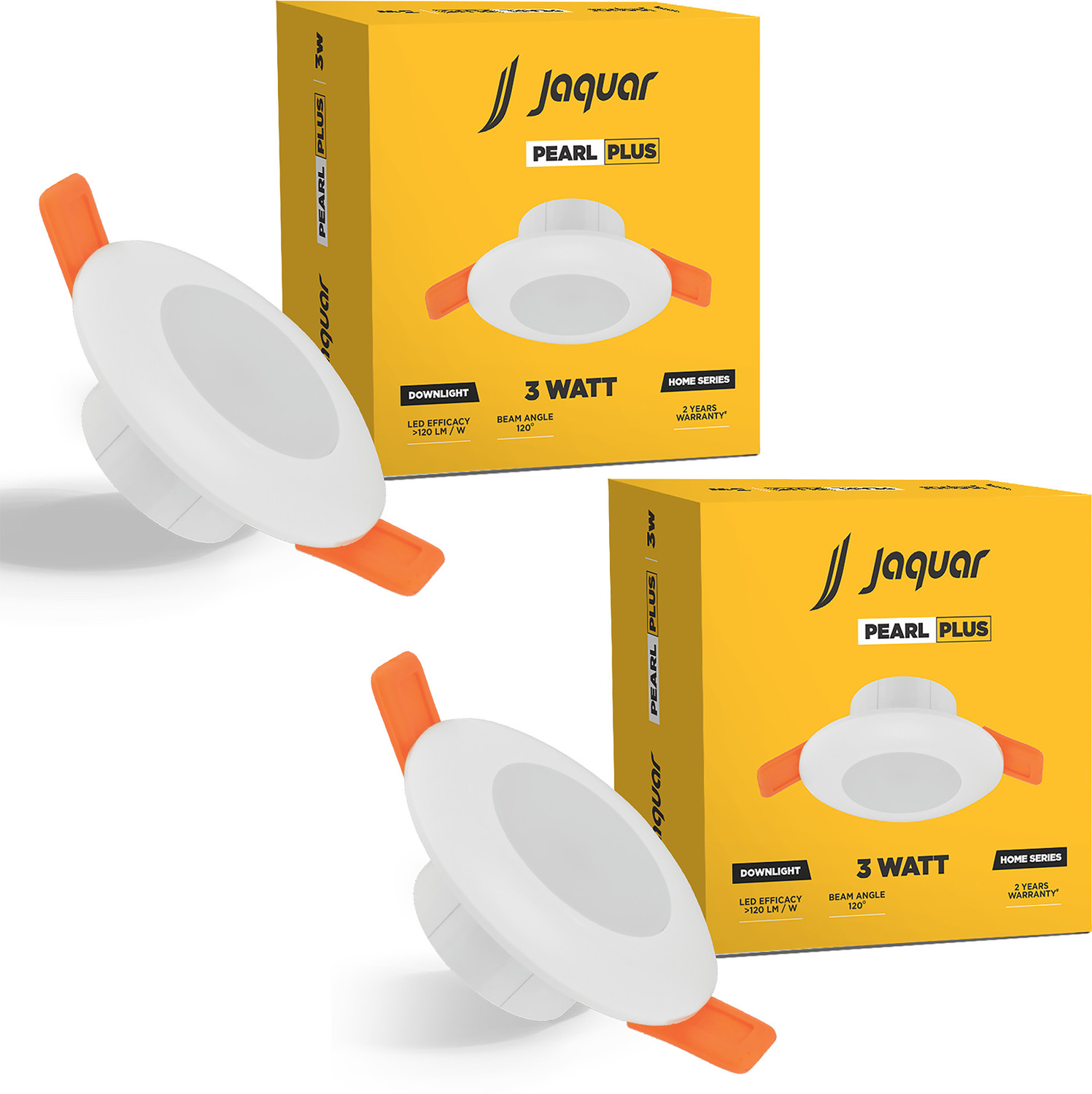 Image of sturlite Eva Spot Light 3W (WW /3000k), Pack of 3, Spot Light Ceiling Lamp (Yellow)