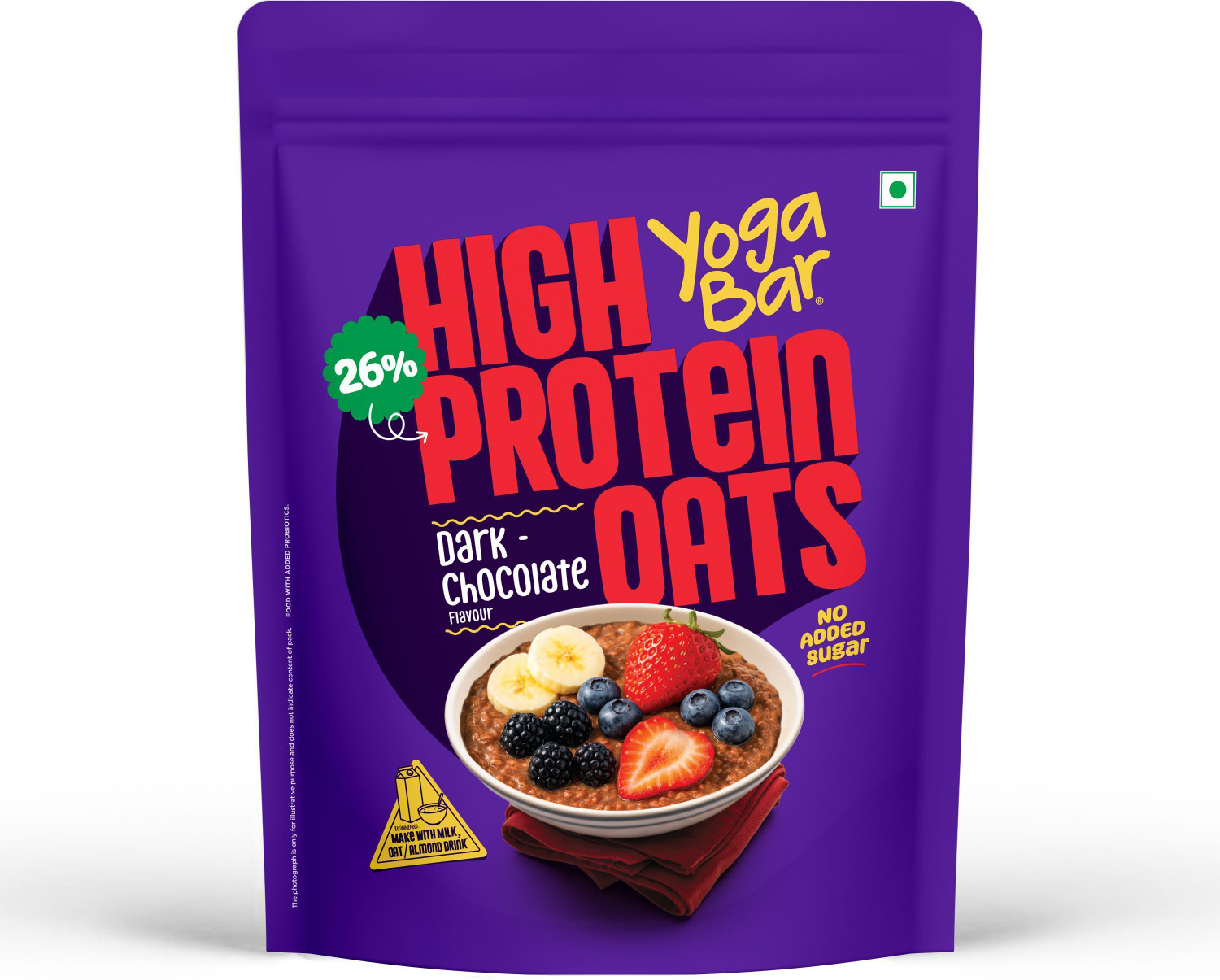 Yogabar High Protein Oats Dark Chocolate 26g - Image 6