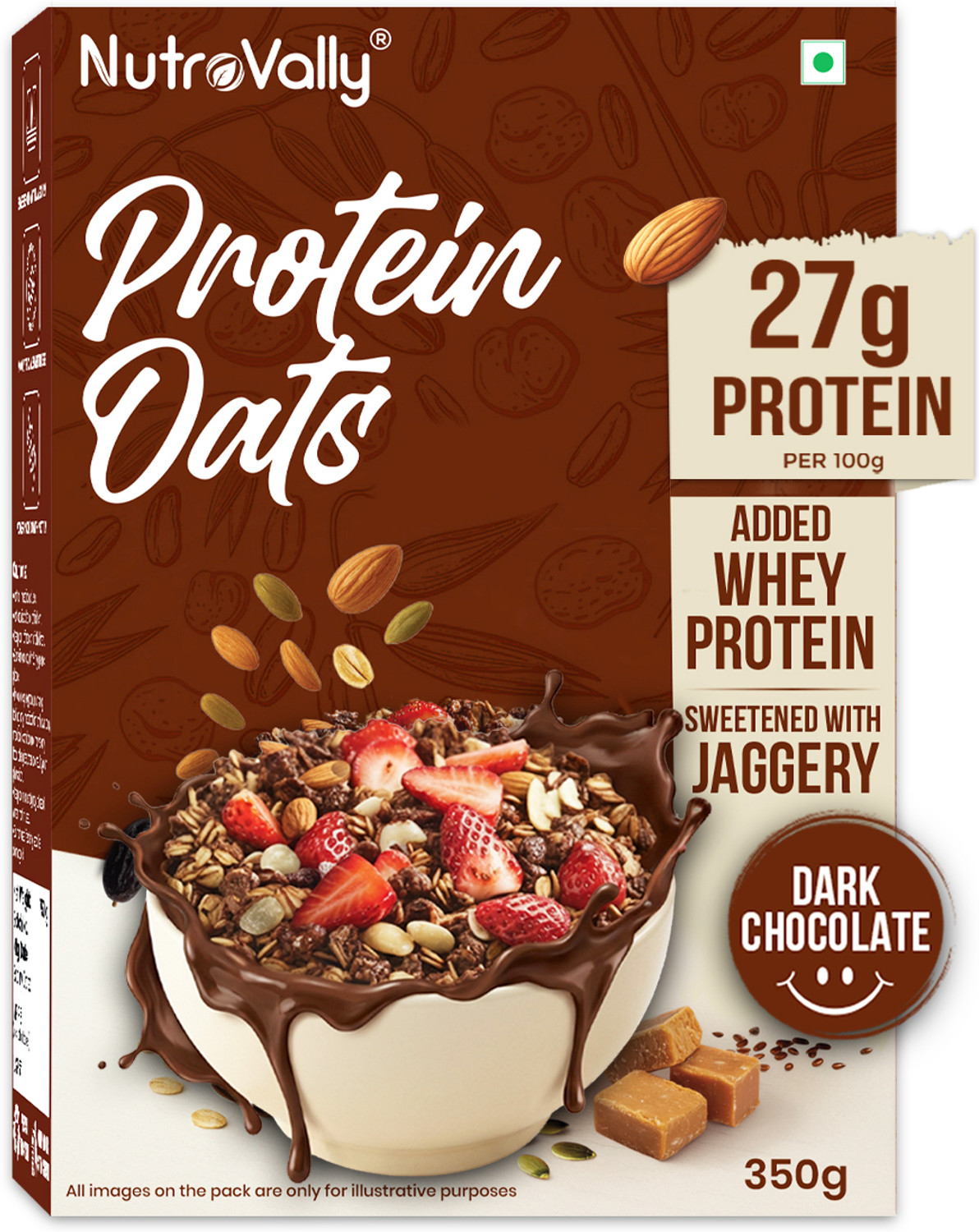 Image of Scitron Get 24g High Protein OATS 1kg, Dark Chocolate Pouch (1 kg) Pouch (1 kg)