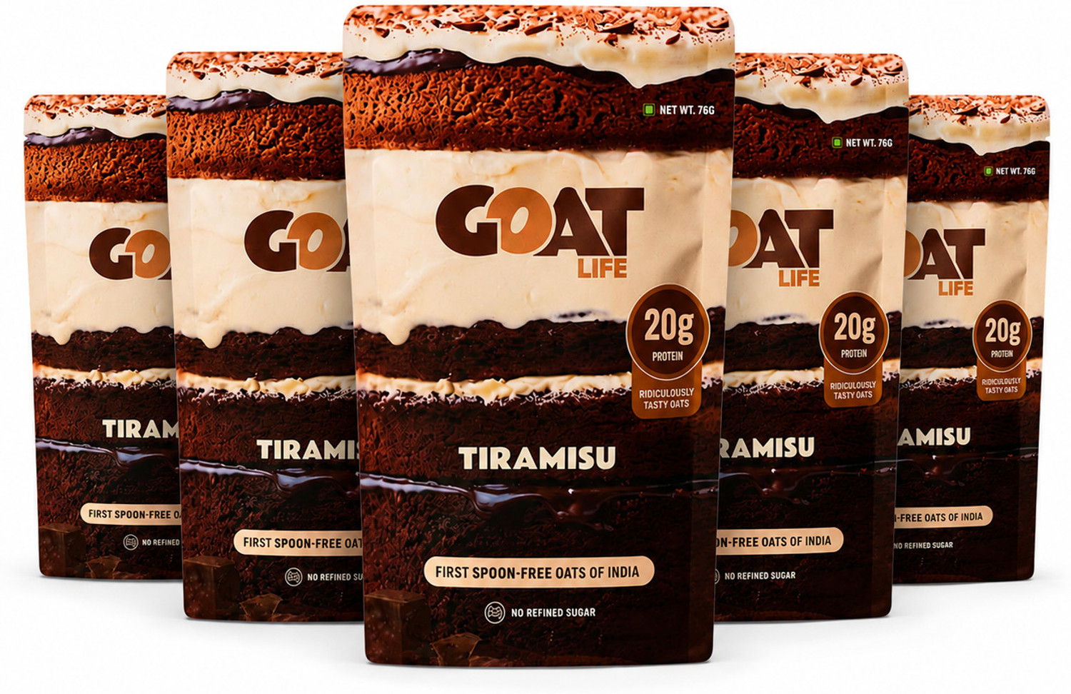 Image of Pintola 26g High Protein Oats, Caffe Mocha, No Refined Sugar, High Fibre Pouch (400 g)