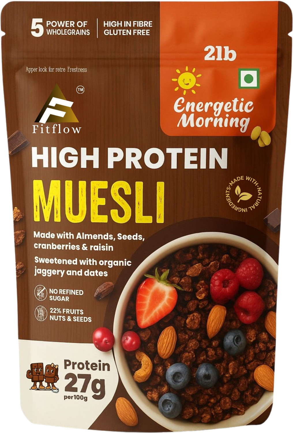 Image of Scitron Get 24g High Protein OATS 1kg, Dark Chocolate Pouch (1 kg) Pouch (1 kg)