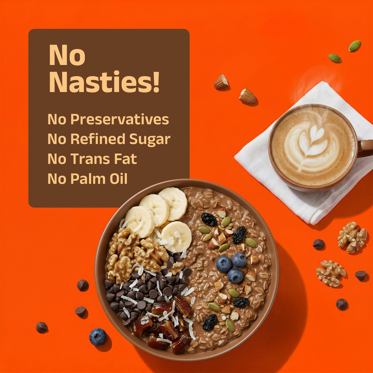 Image of Pintola 26g High Protein Oats, Caffe Mocha, No Refined Sugar, High Fibre Pouch (400 g)