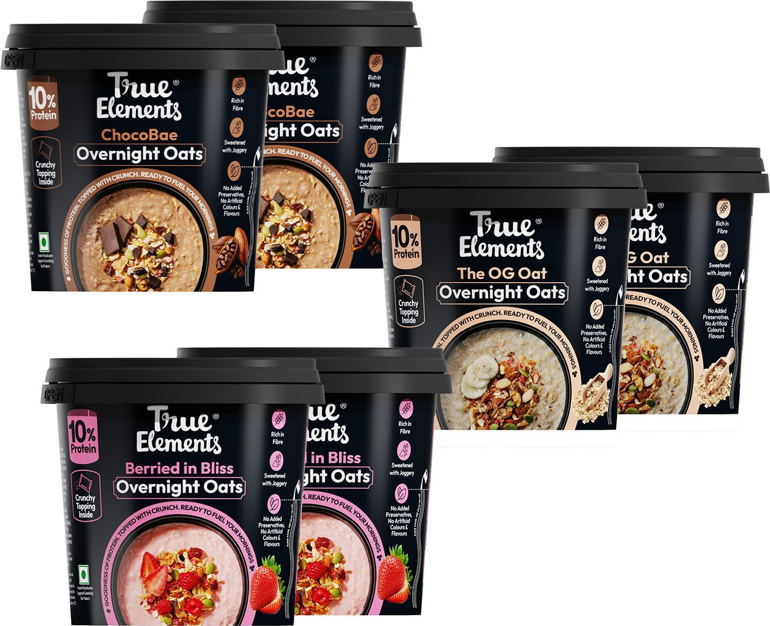 Image of FITFLOW High Protein Dark Chocolate Oats with 27g Protein per 100g Pouch (900 g)