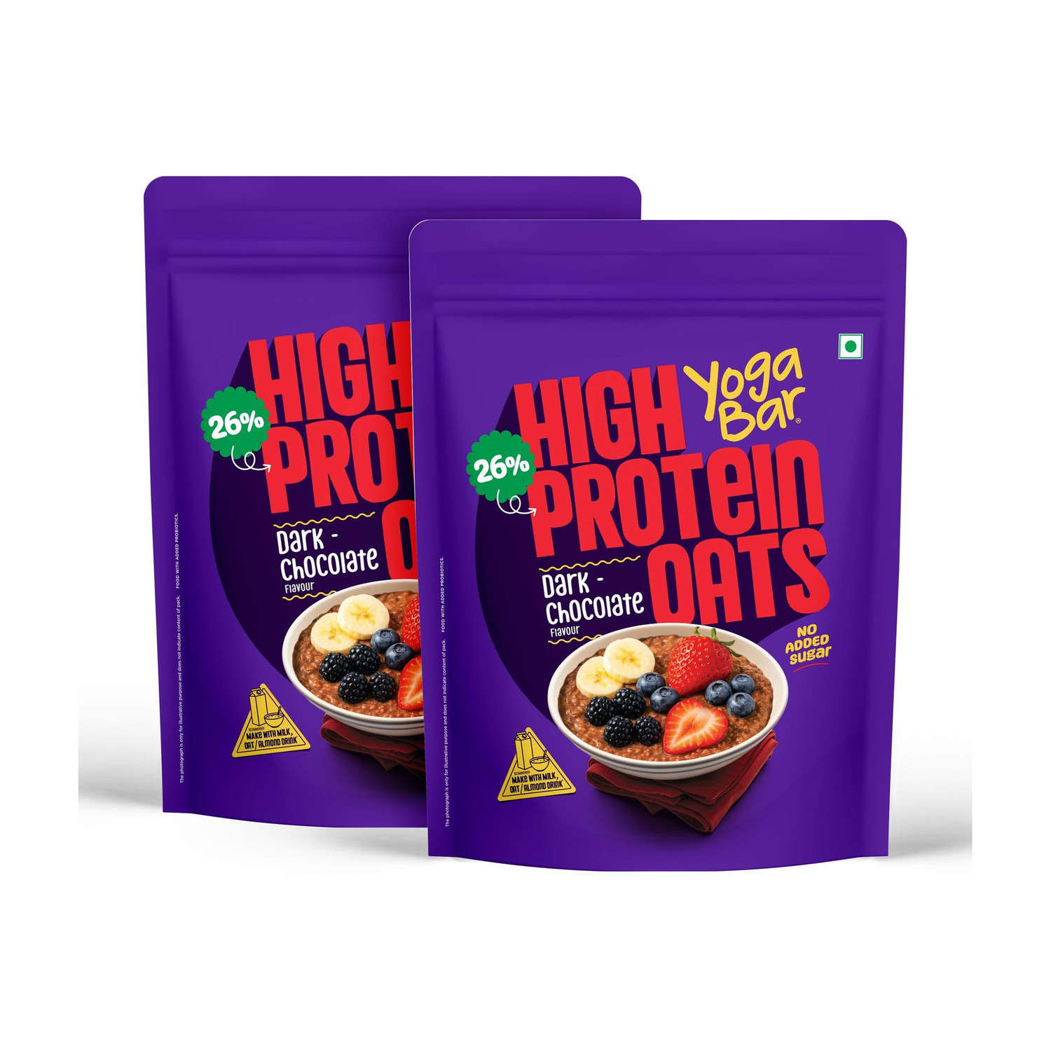Yogabar 26g High Protein Oats Dark Chocolate - Image 6