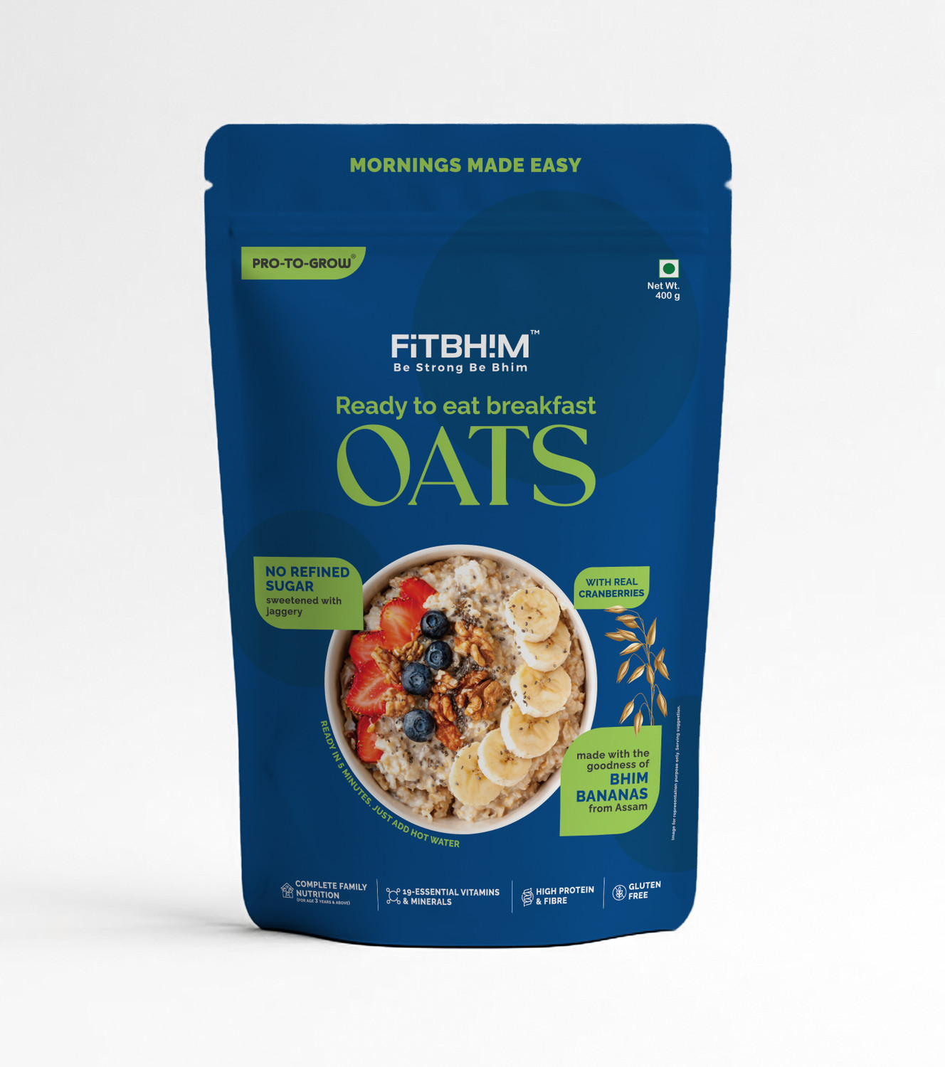 Image of Pintola 26g High Protein Oats, Caffe Mocha, No Refined Sugar, High Fibre Pouch (400 g)