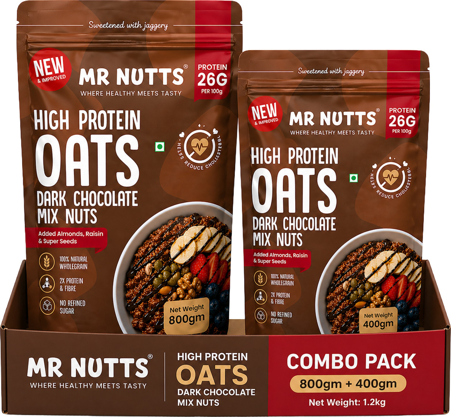 MR NUTTS High Protein Dark Pack of 800 · 24 g (19.2 kg total) - Image 1