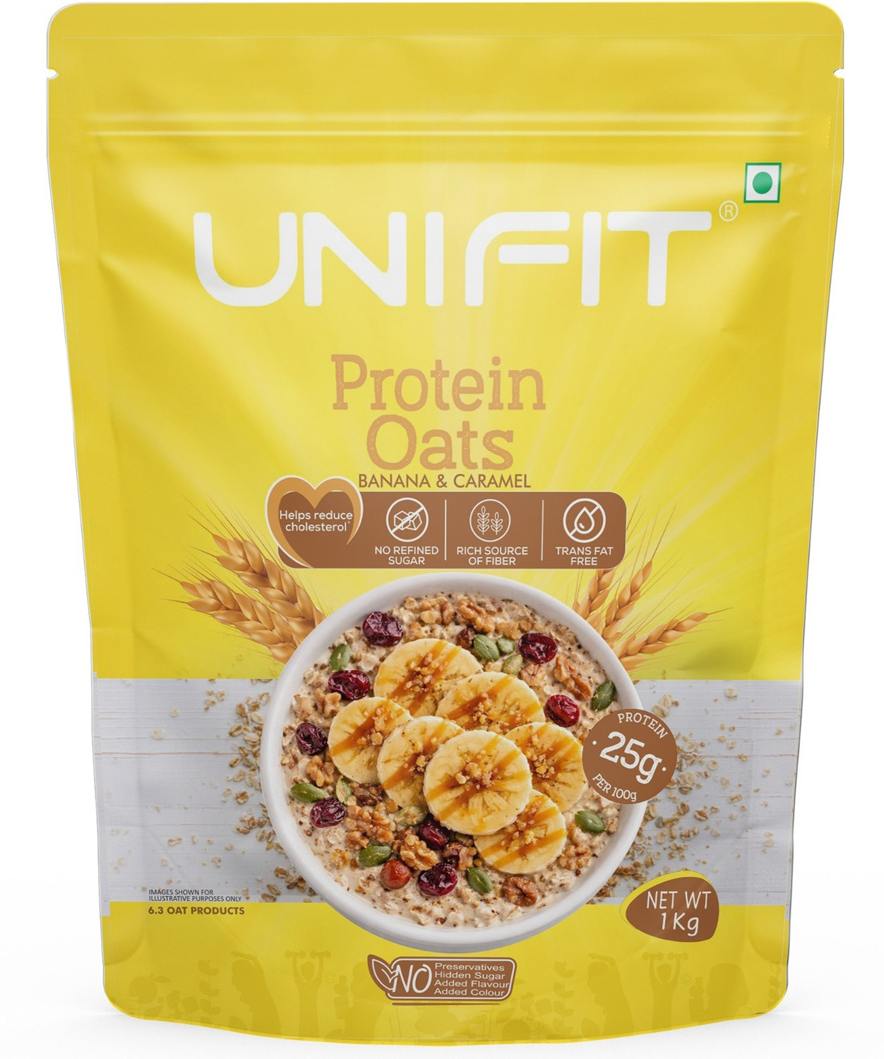 Image of Unifit Delicious Jaggery Rolled Oats with High Fiber Protein Rich Wholegrain | Plastic Bottle (1 kg)