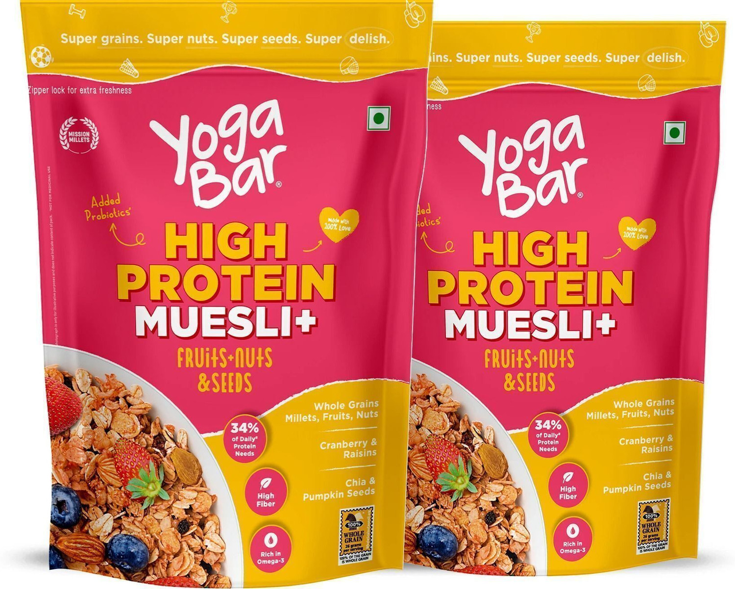 Yogabar Protein Muesli Fruit & Nuts 1.7KG - Image 1