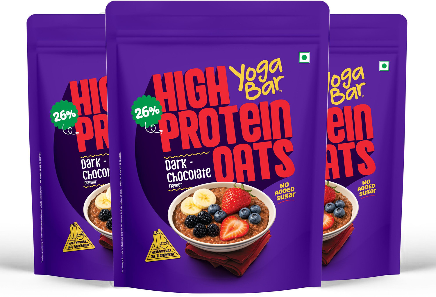 Yogabar 26g High Protein Oats Dark Chocolate - Image 6