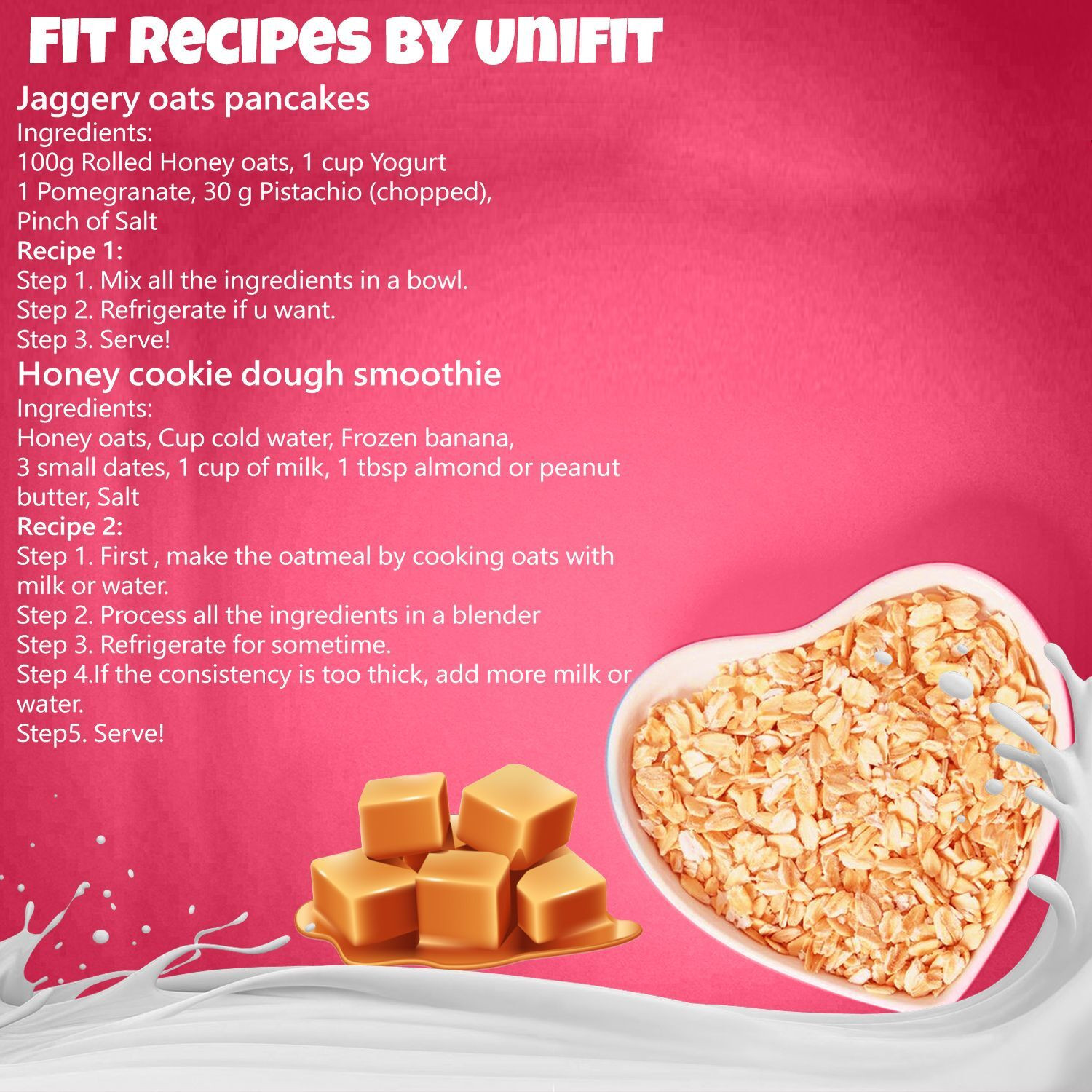 Image of Unifit Delicious Jaggery Rolled Oats with High Fiber Protein Rich Wholegrain | Plastic Bottle (1 kg)
