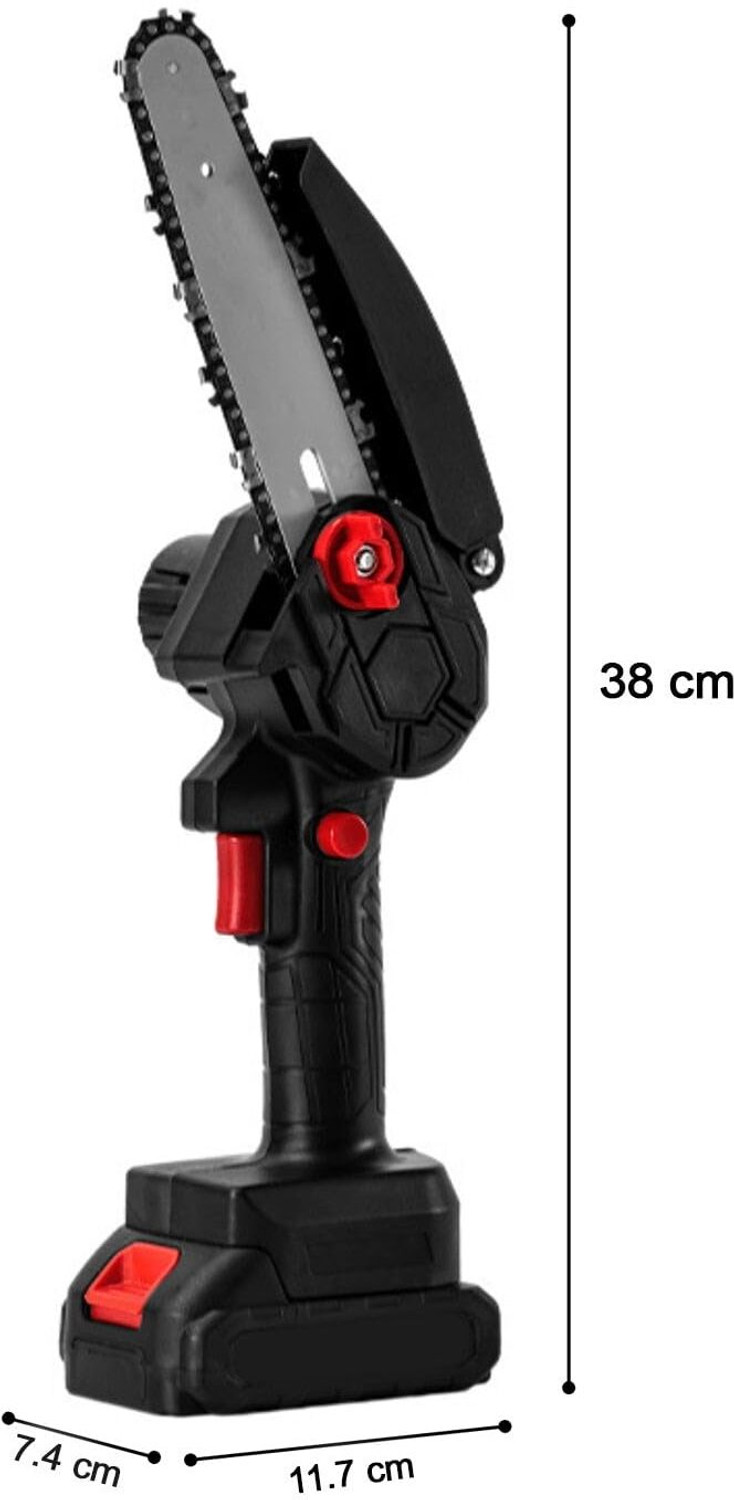 Image of UnV Chainsaw 48V Cordless Mini Chainsaw 6-Inch, Rechargeable Electric Handheld Pruning Saw Wood Cutter