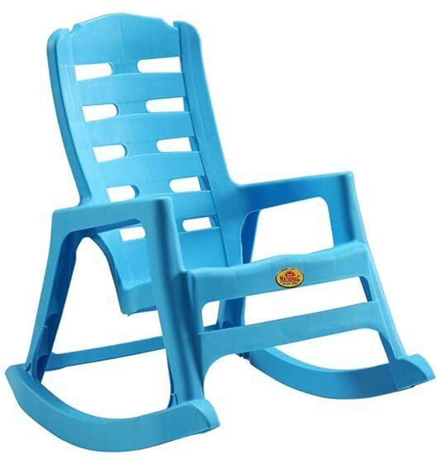 Image of NP NATIONAL Since 1952 Ergonomic Kids Plastic Rocking Chair Comfortable Playtime Seating for Children (Mat Blue)