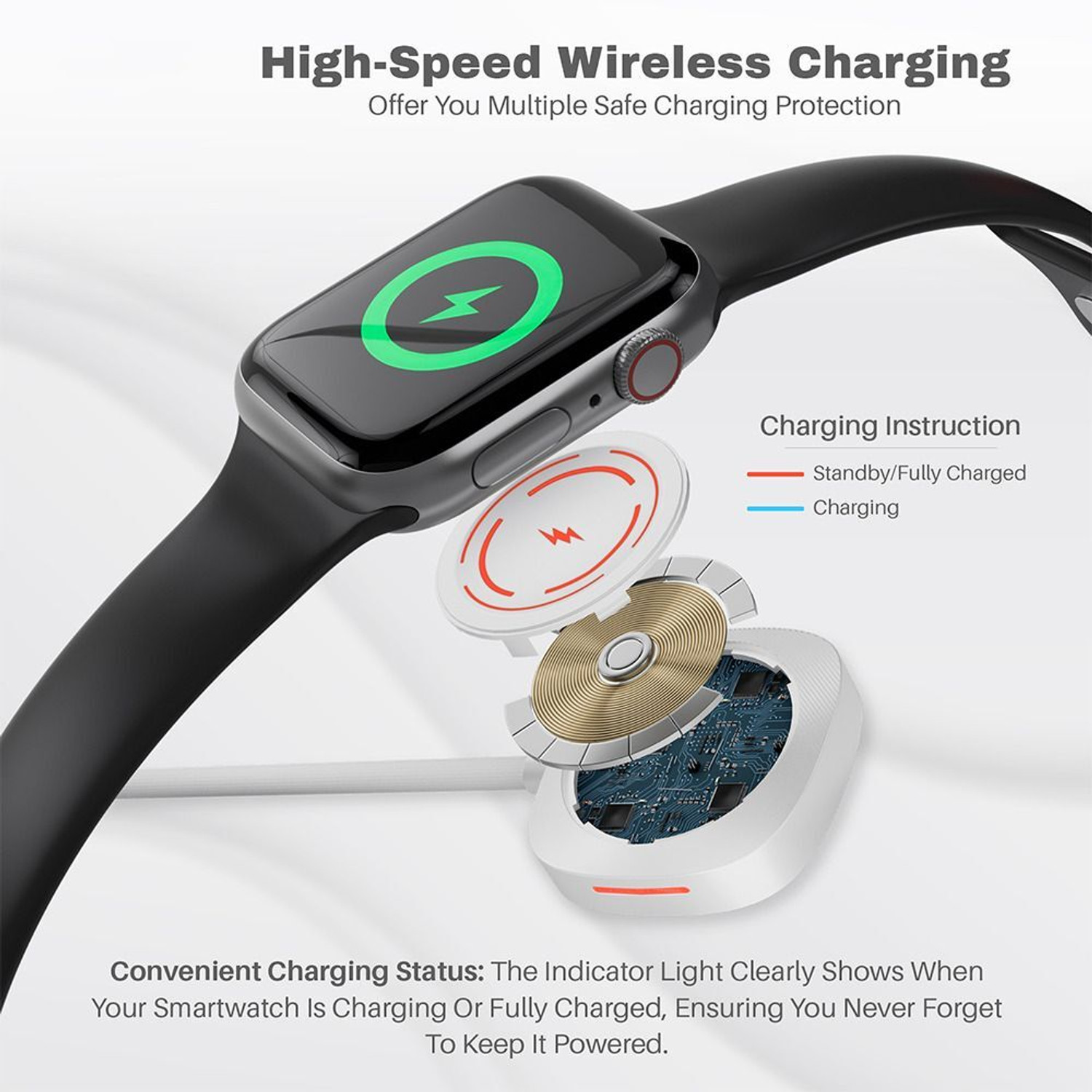 Image of Case-Magic 5W USB-C Magnetic Wireless Fast Charger for Travel-Friendly Charging Pad