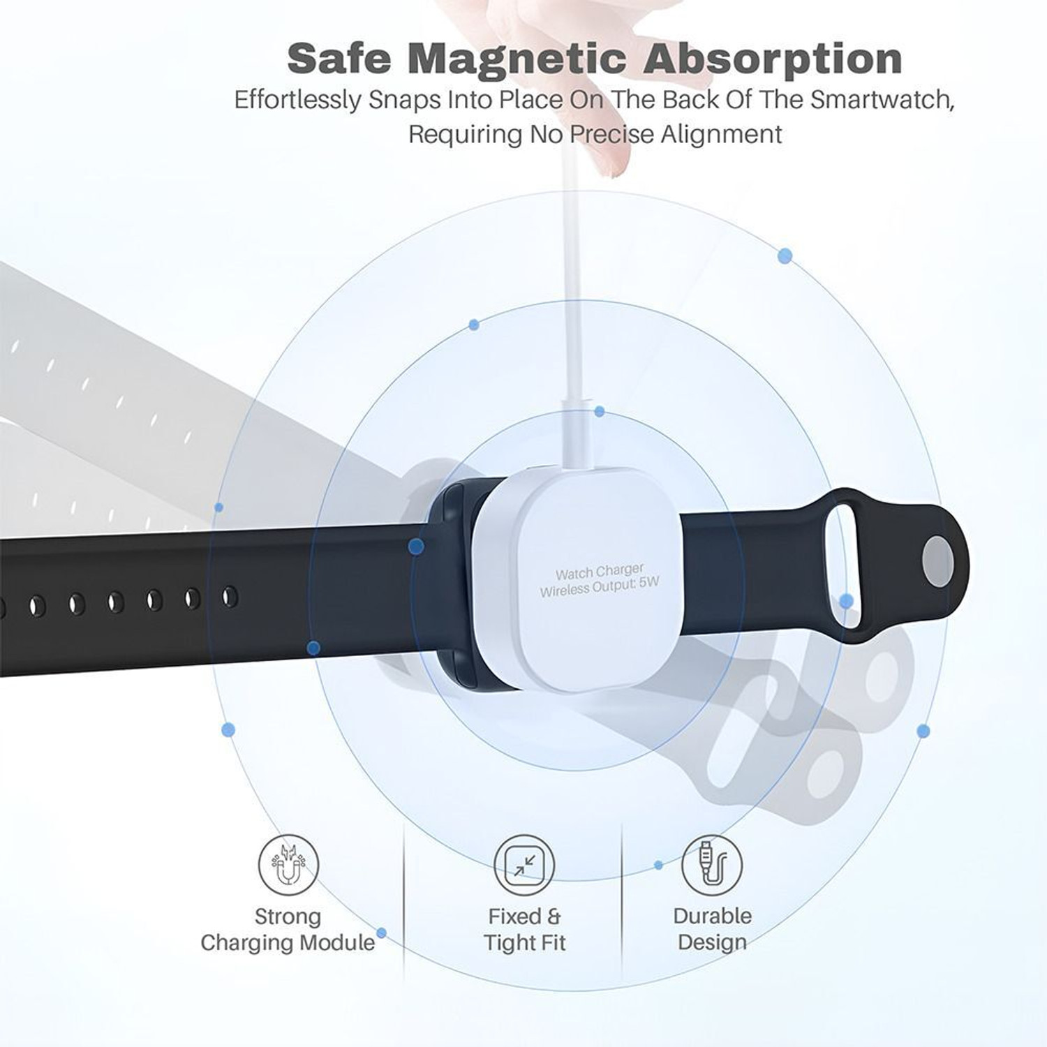 Image of Case-Magic 5W USB-C Magnetic Wireless Fast Charger for Travel-Friendly Charging Pad