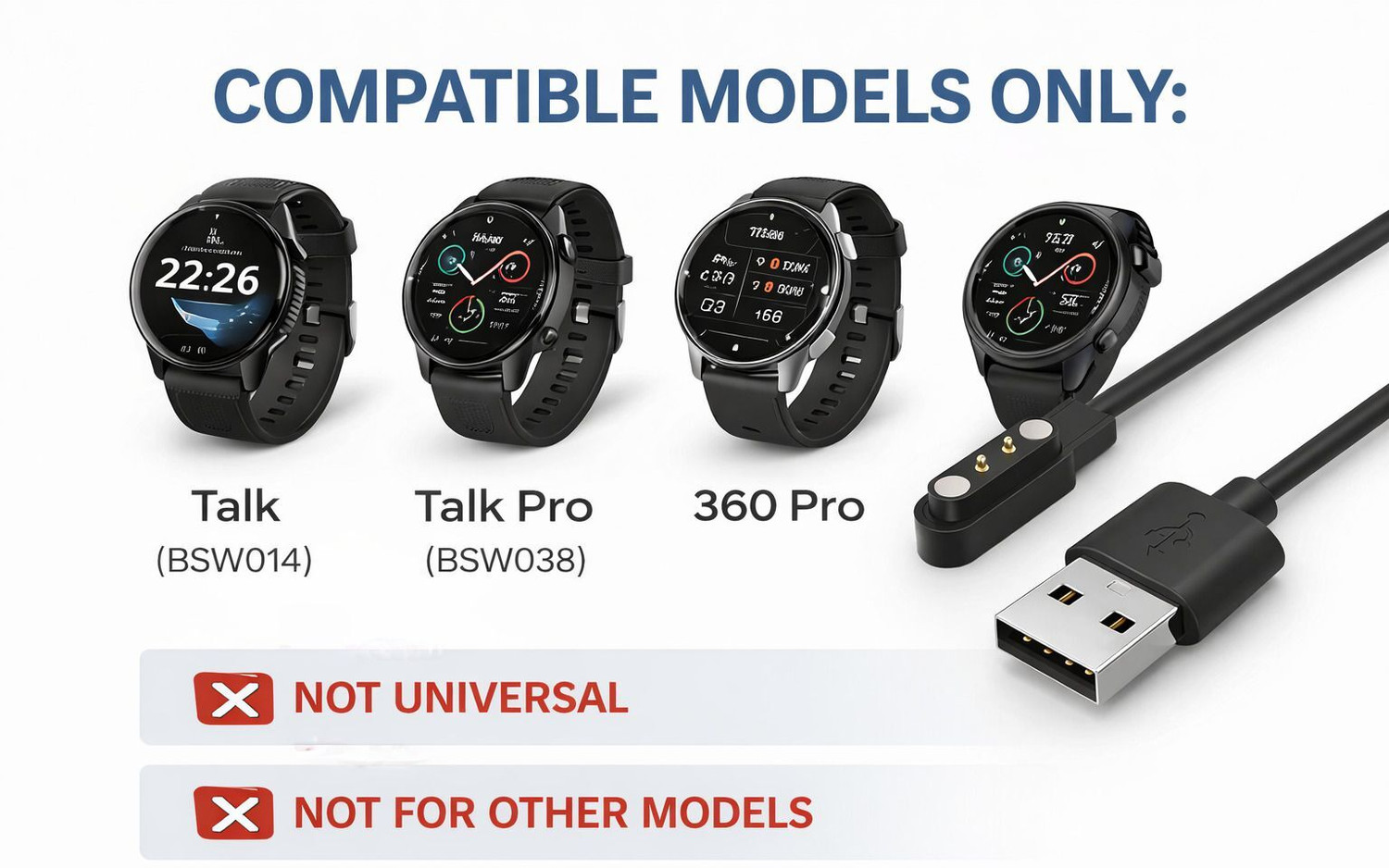 Image of Rudraprathna 2-pin magnetic cable for smart watch Charging Pad