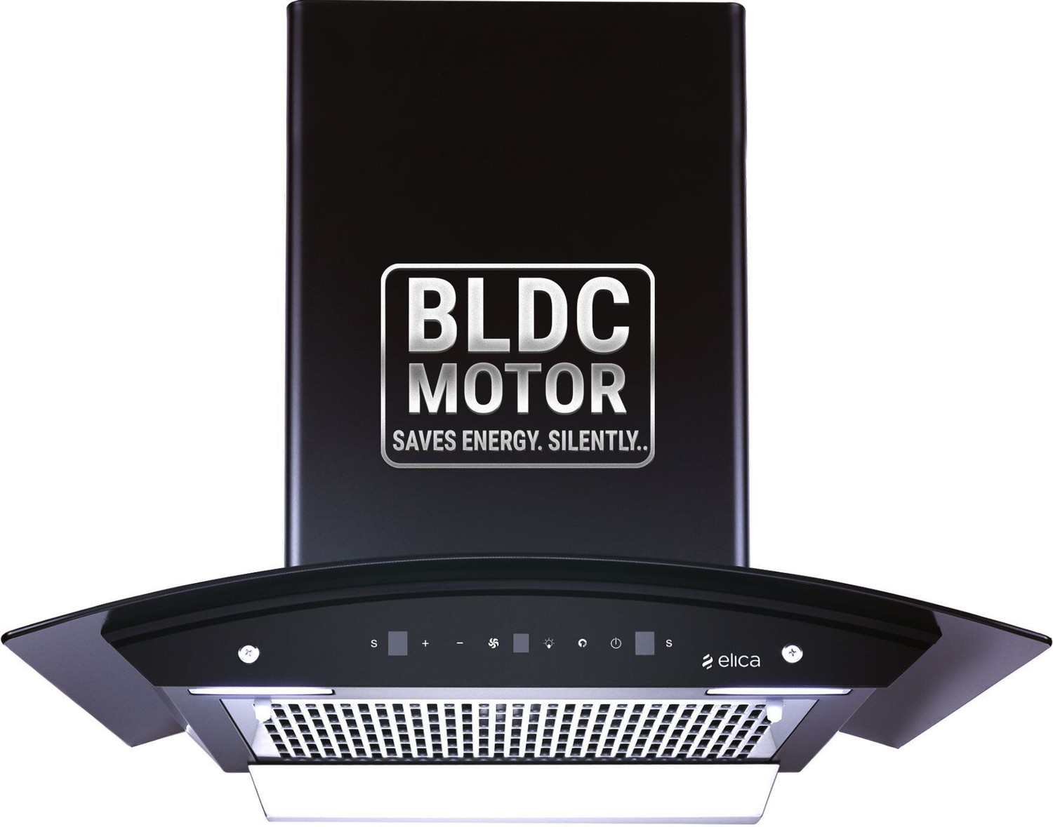 Image of Whirlpool SMARTSENSE ZEN CGFL 604 HAC BLDC BK HOOD 1425 CMH 60 cm Curved Glass 60 cm | BLDC Motor| Smart-Sense Speed Control |Heat Autoclean| Gesture Control|Filterless| Powerful Suction | Low Noise Auto Clean Chimney (Wall Mounted, Black)