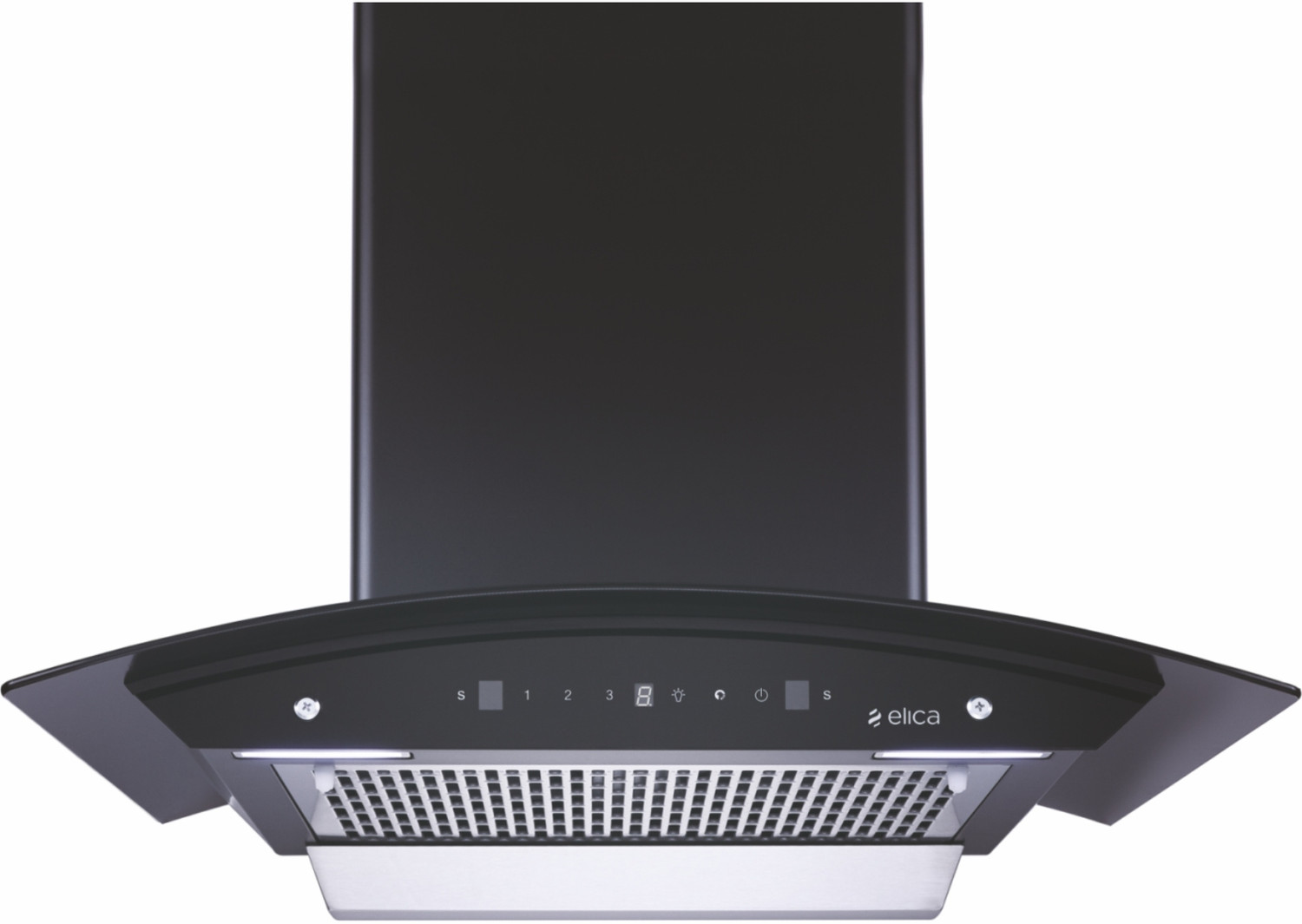 Image of Whirlpool SMARTSENSE ZEN CGFL 604 HAC BLDC BK HOOD 1425 CMH 60 cm Curved Glass 60 cm | BLDC Motor| Smart-Sense Speed Control |Heat Autoclean| Gesture Control|Filterless| Powerful Suction | Low Noise Auto Clean Chimney (Wall Mounted, Black)