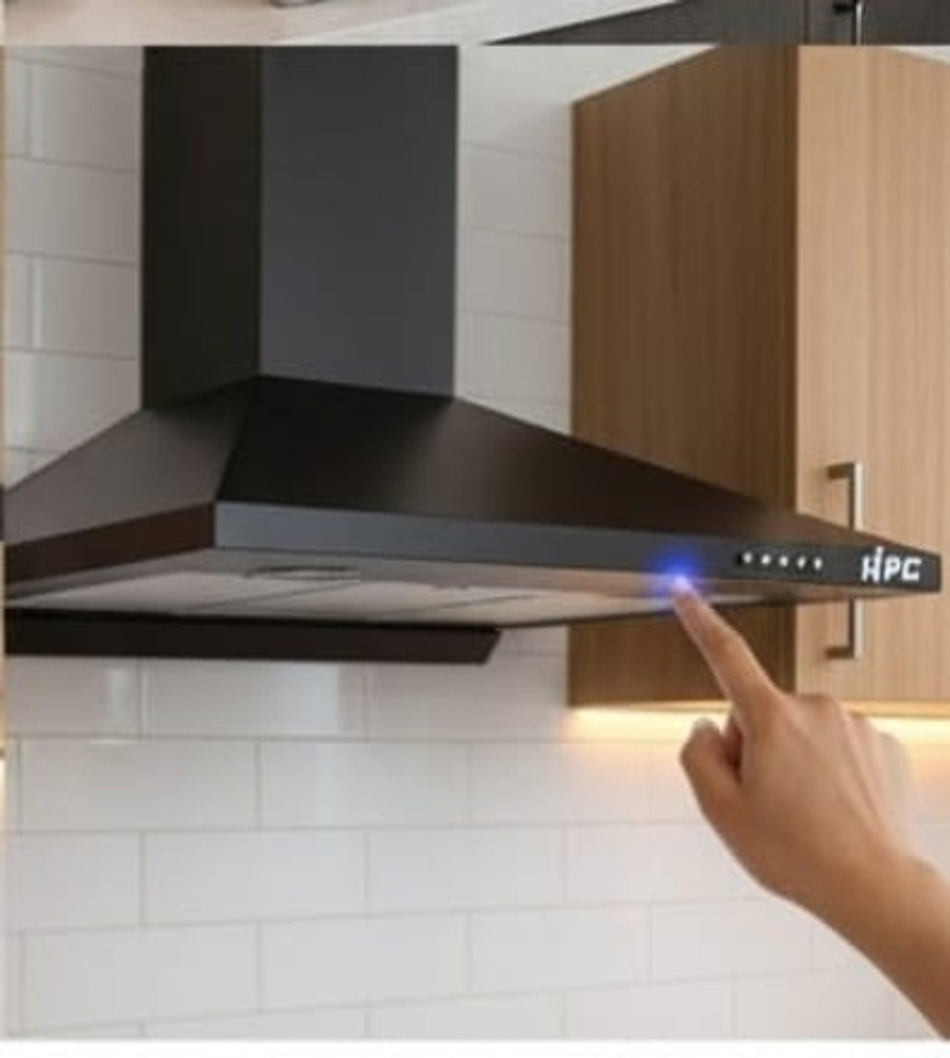 Image of Ashish Blackchimney 1250 CMH 90 cm Auto Clean Chimney (Wall Mounted, Black)