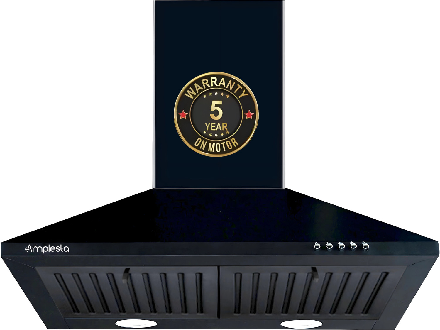 Image of Ashish Blackchimney 1250 CMH 90 cm Auto Clean Chimney (Wall Mounted, Black)