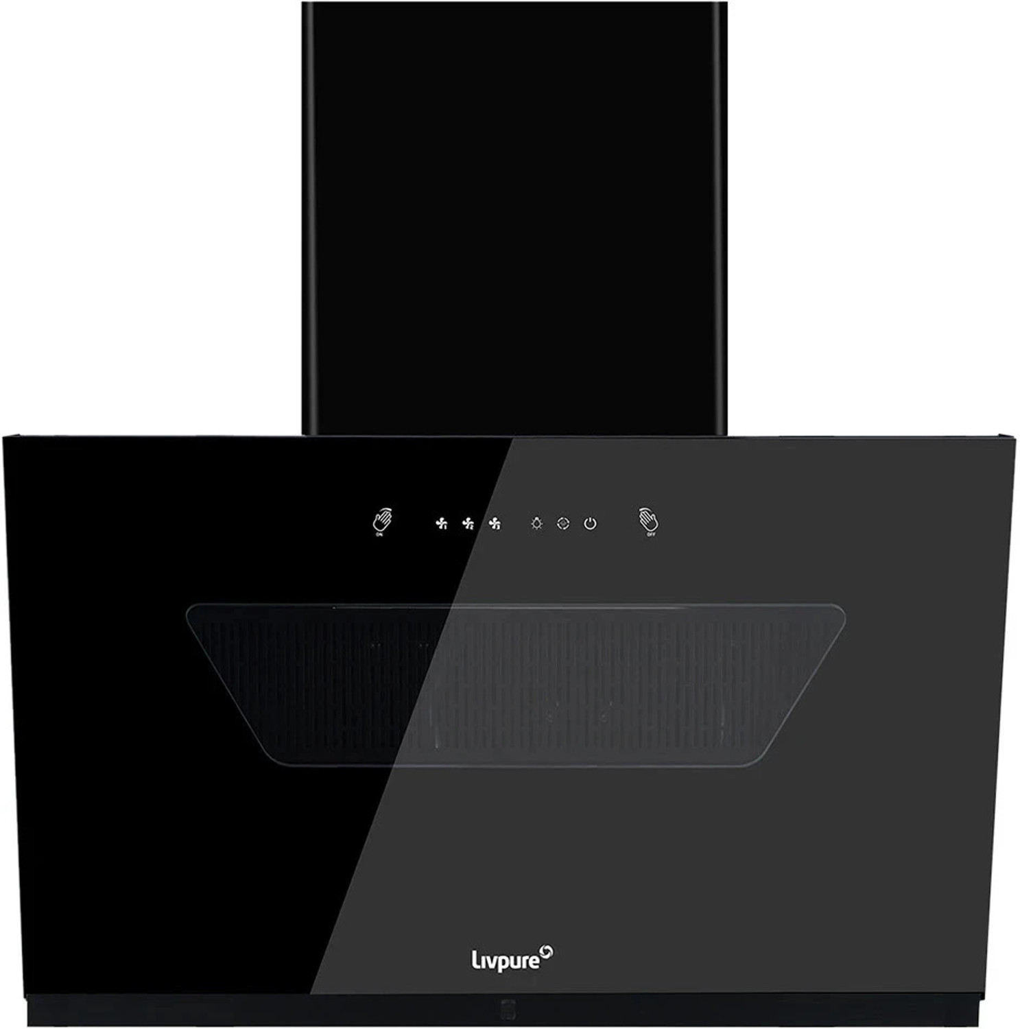 Image of Whirlpool SMARTSENSE ZEN CGFL 604 HAC BLDC BK HOOD 1425 CMH 60 cm Curved Glass 60 cm | BLDC Motor| Smart-Sense Speed Control |Heat Autoclean| Gesture Control|Filterless| Powerful Suction | Low Noise Auto Clean Chimney (Wall Mounted, Black)