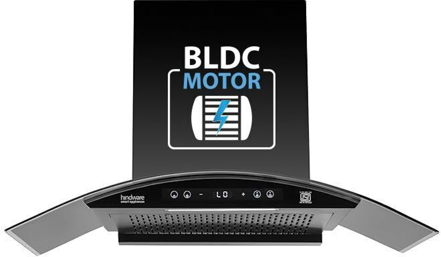 Image of Beyond Appliances Eris 90cm Slant Android Chimney Filter-Less 1500 CMH 60 cm Auto Clean Chimney (Wall Mounted, Black)